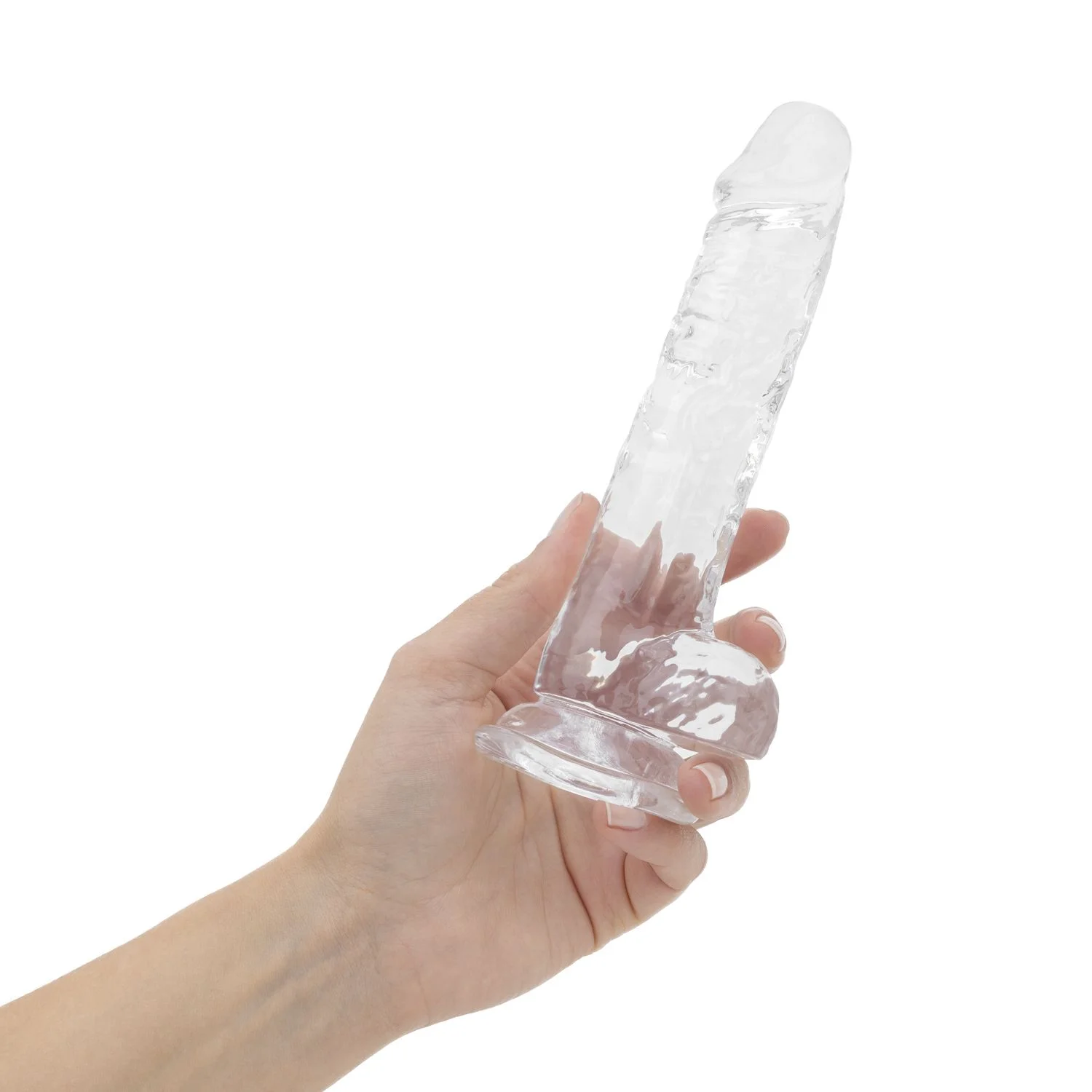 Jelly Dildo met ballen - 17 cm