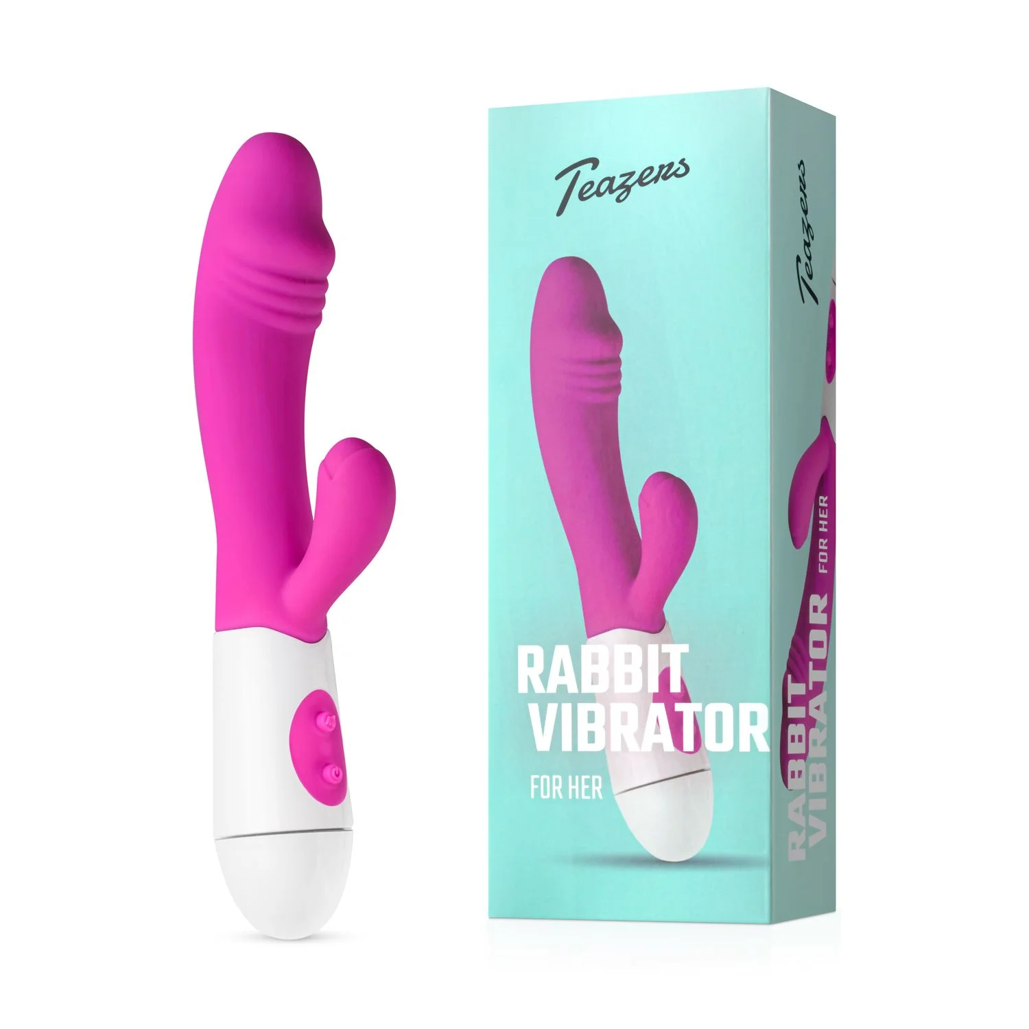 Teazers – Realistische Rabbit Vibrator – Roze