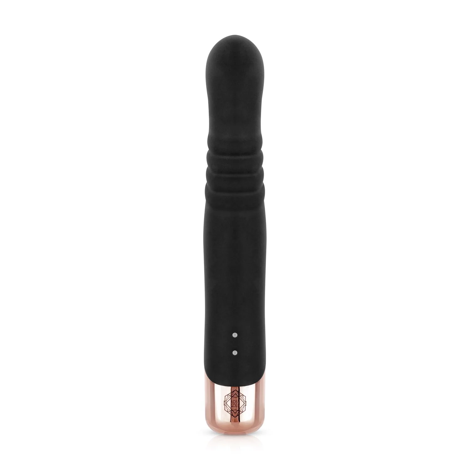 Rosy Gold - Rabbit Vibrator Met Stootfunctie - Zwart