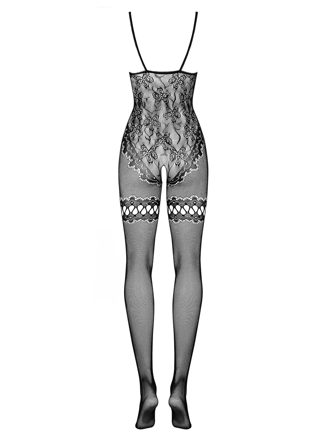 Gebloemde Catsuit Met Open Kruis