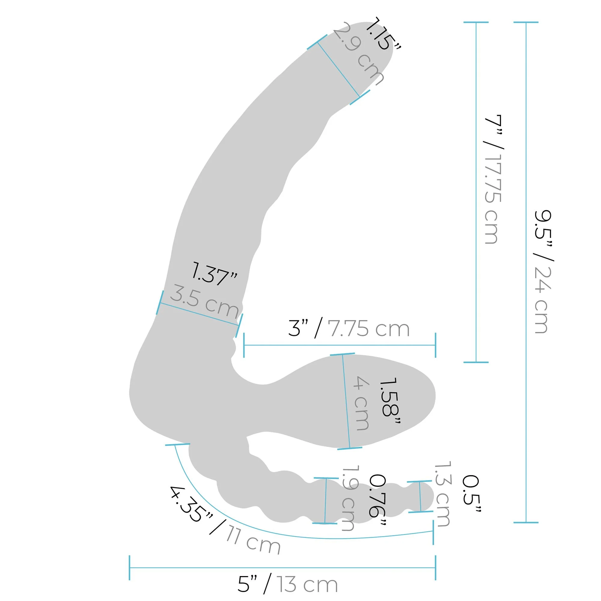 Pegasus - 7? Remote Control Strapless D.P. Silicone Strap on