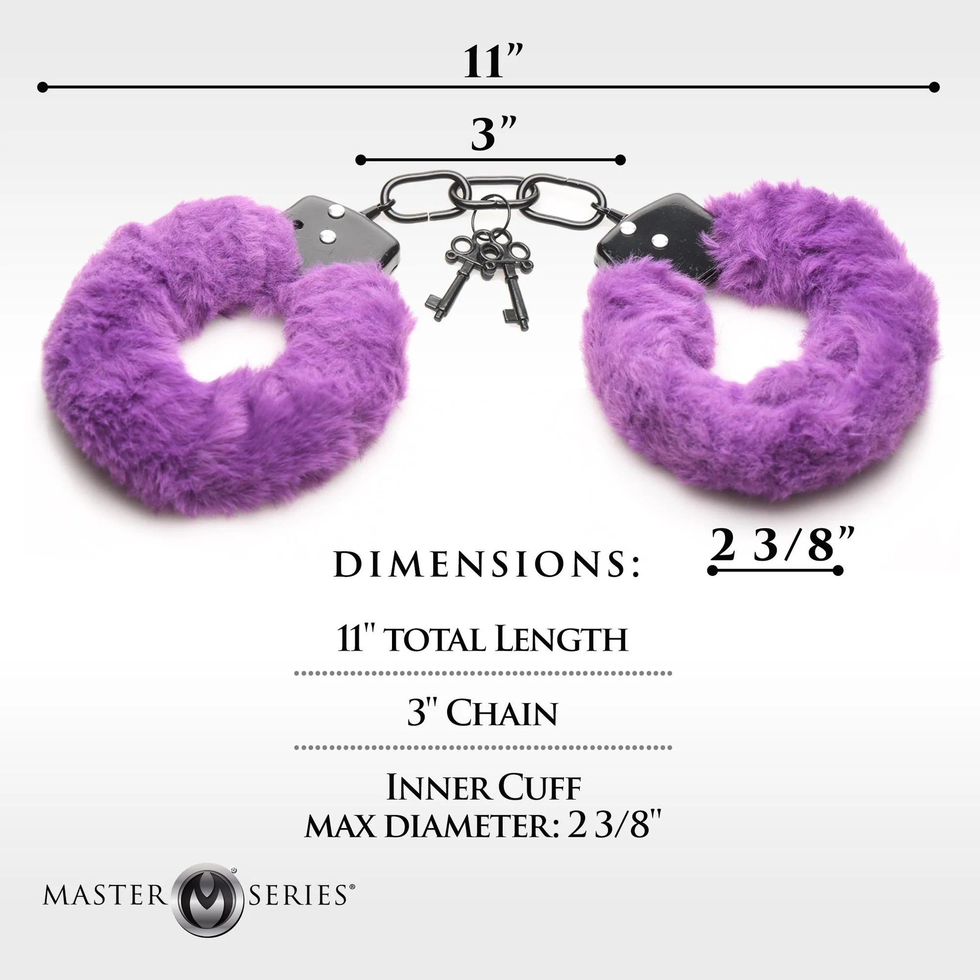 XR Brands - Cuffed In Fur Handboeien - Paars