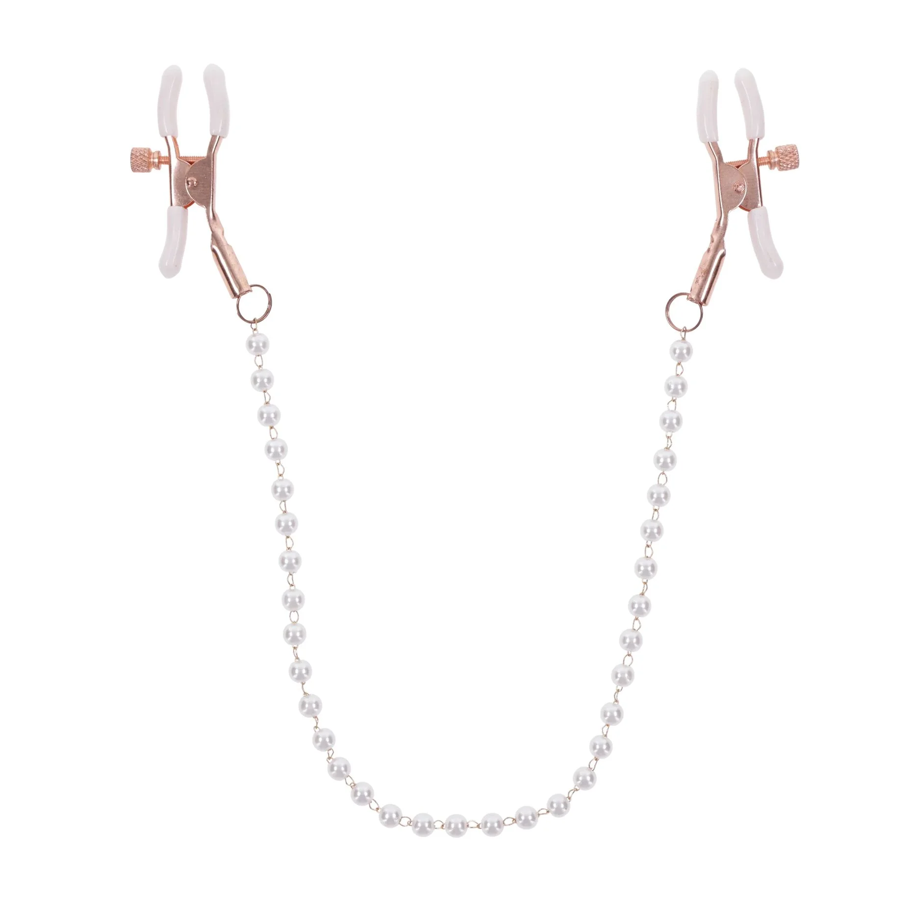 Sportsheets – Peaches ‘n CreaMe Pearl Nipple Clamps – Crème