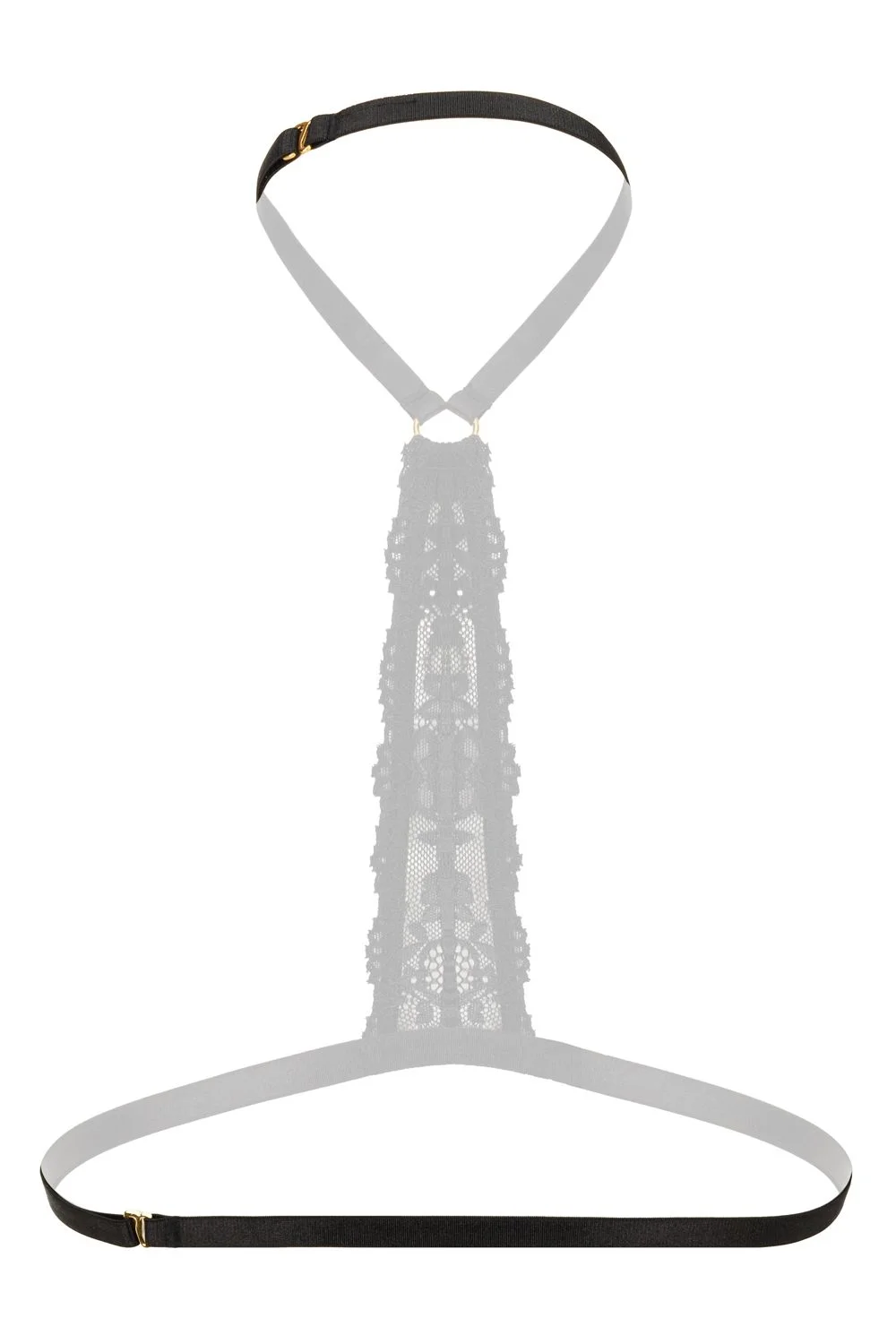 Christine - Strappy Harness Bralette Evening Kiss -zwart