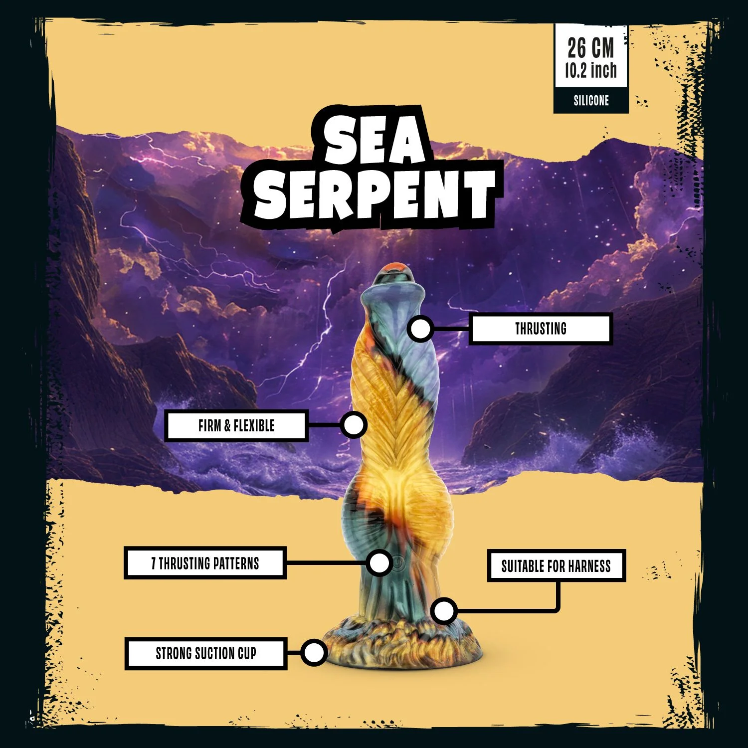 Mythical Mates - Sea Serpent Stotende Dildo - 26 cm