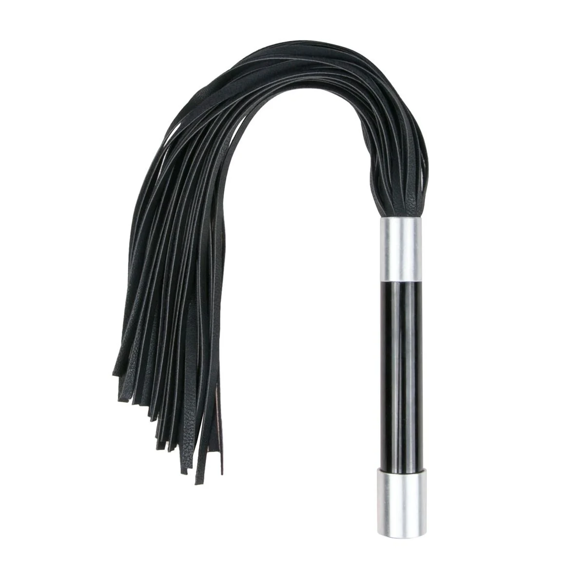 Fetish - Lange flogger met metalen handvat