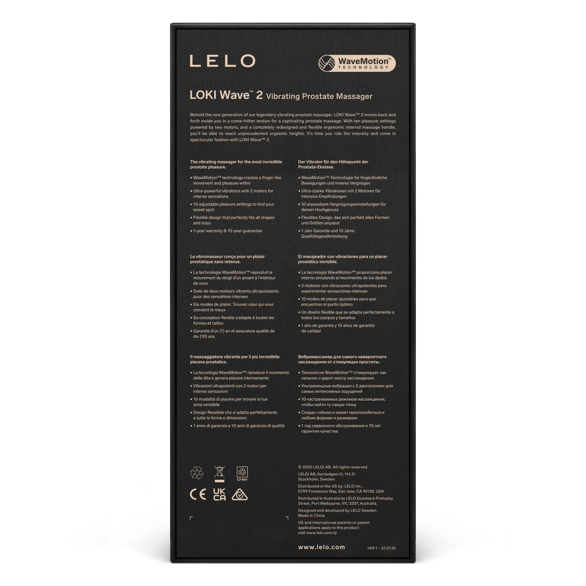 LELO - Loki Wave 2 Prostaat Vibrator - Violet Dusk