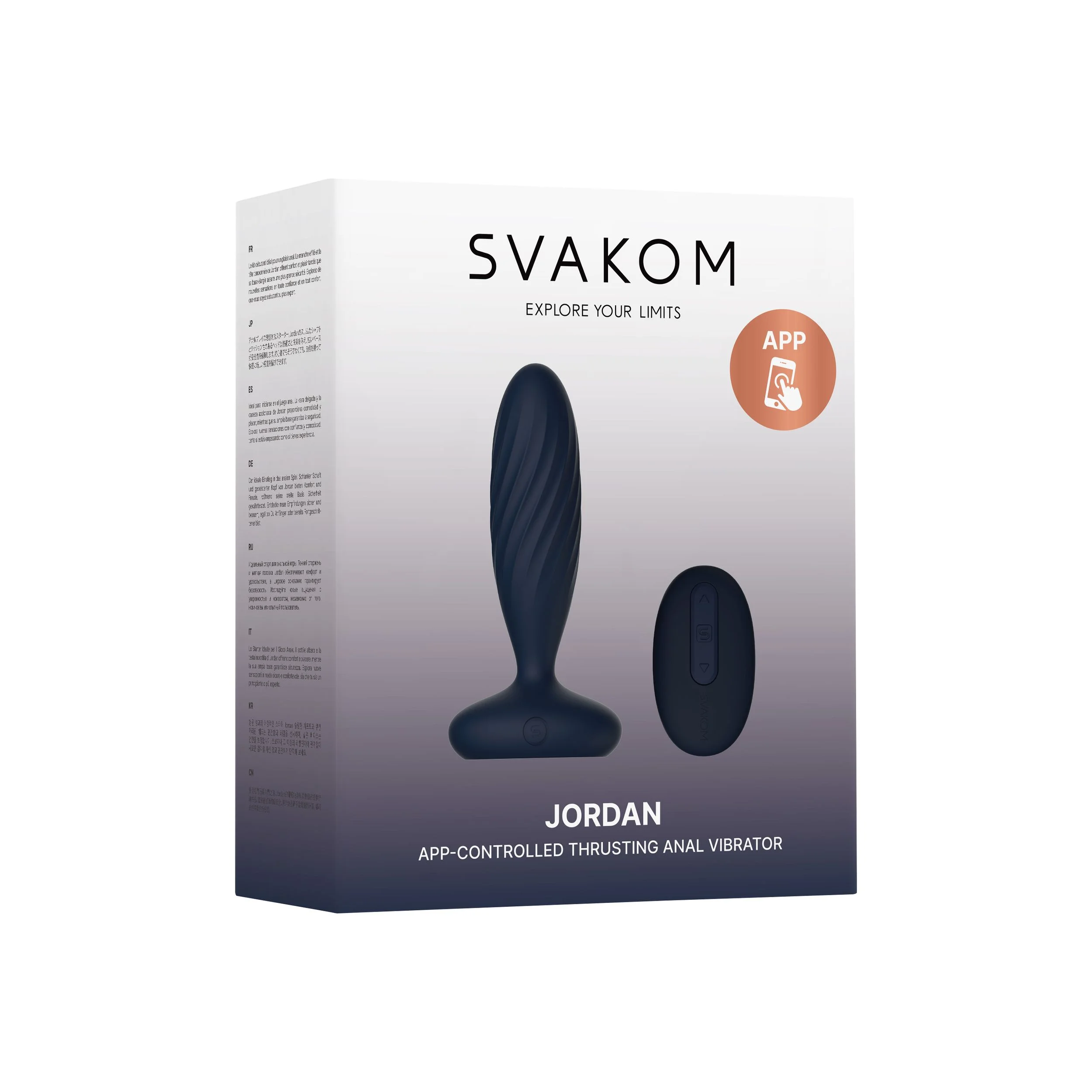 SVAKOM - Jordan Stotende Butt Plug - Blauw