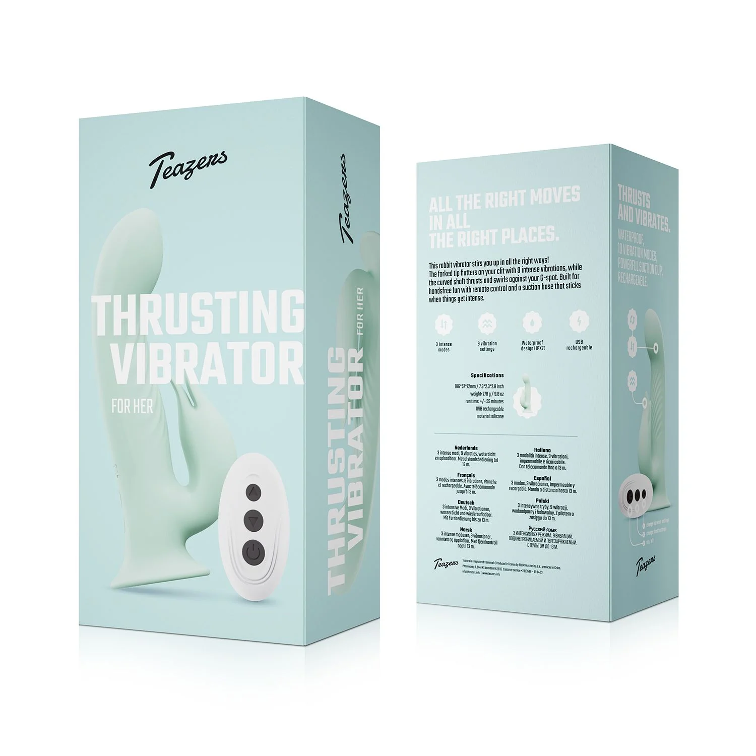 Teazers - Rotating Rabbit Vibrator - Met Afstandsbediening