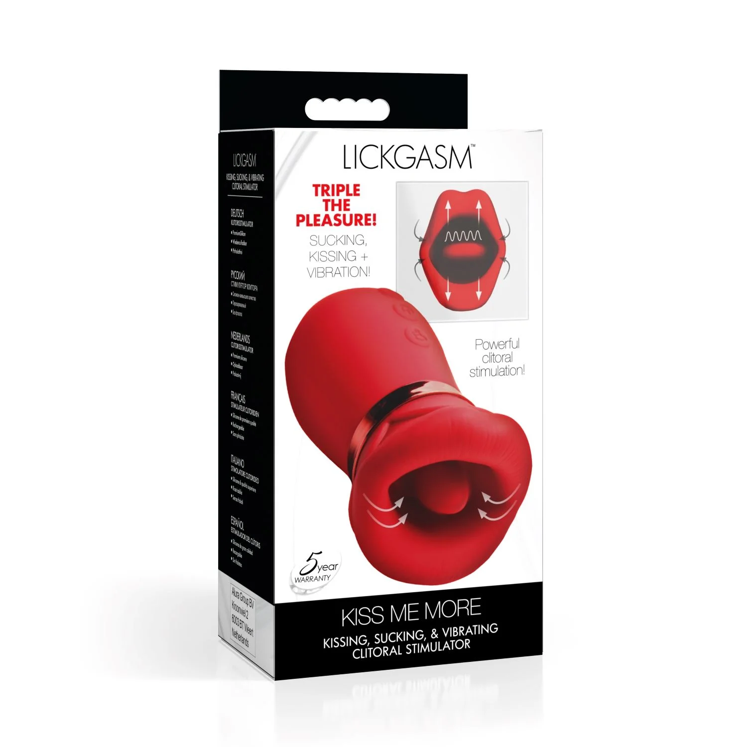 LICKGASM - Kiss Me More Clitorisstimulator Zuigen, Trillen & Kussen
