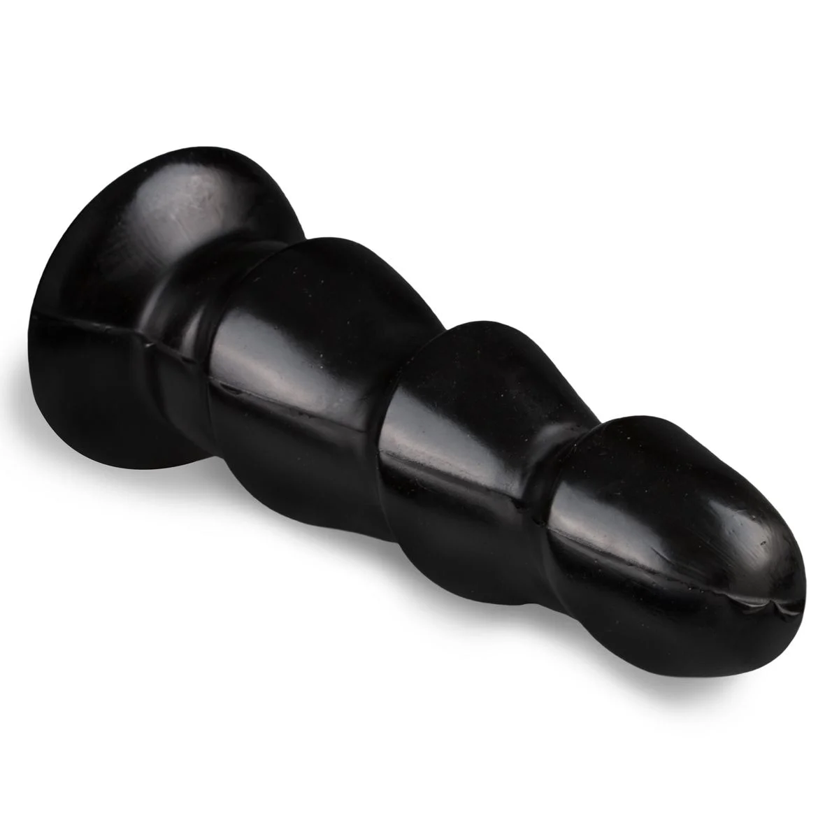 All Black - Zwarte Anaal Dildo Met Ribbels