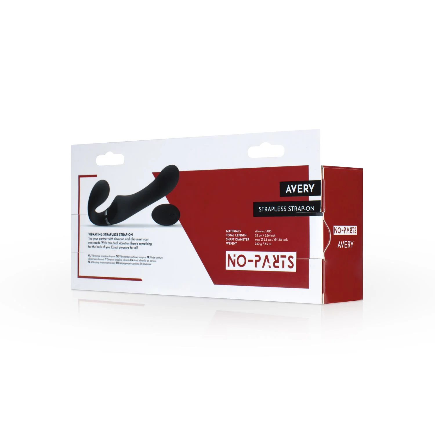 No-Parts - Avery Strapless Strapon Vibrerende Dildo 22 cm - Zwart