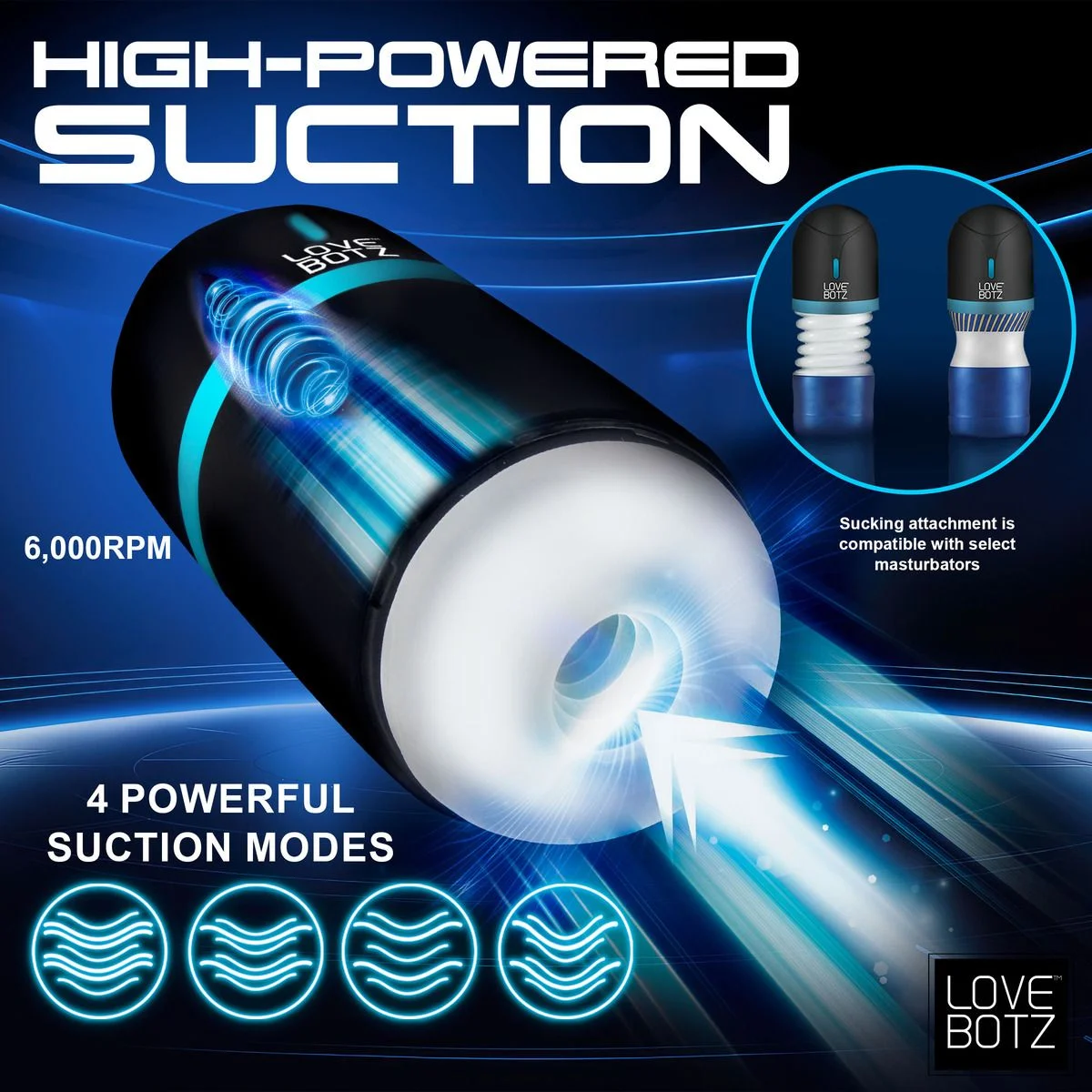 THE MILKER - Mega-Pod Sucking Masturbator - Zwart