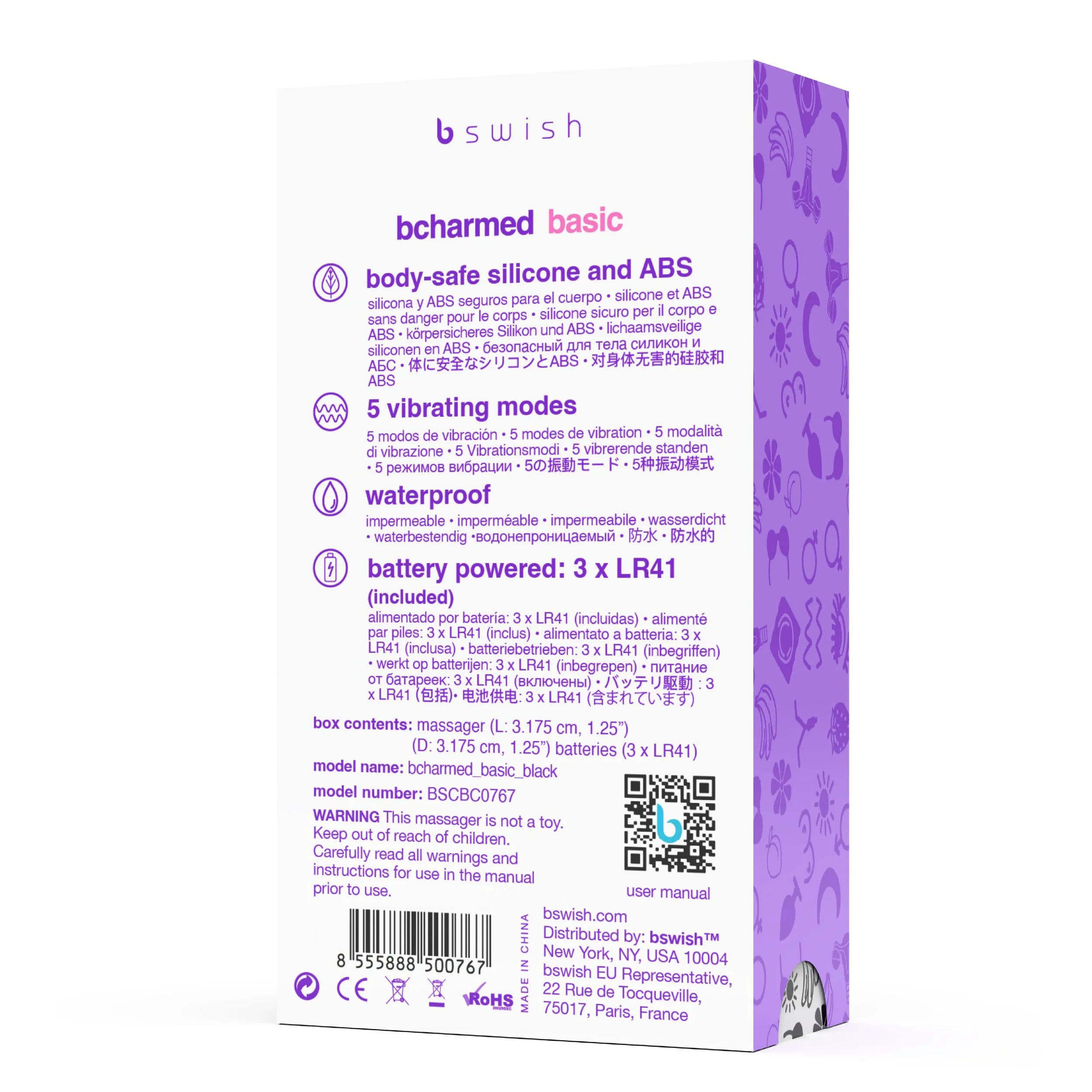 B Swish - Bcharmed Basic Cock Ring - Zwart