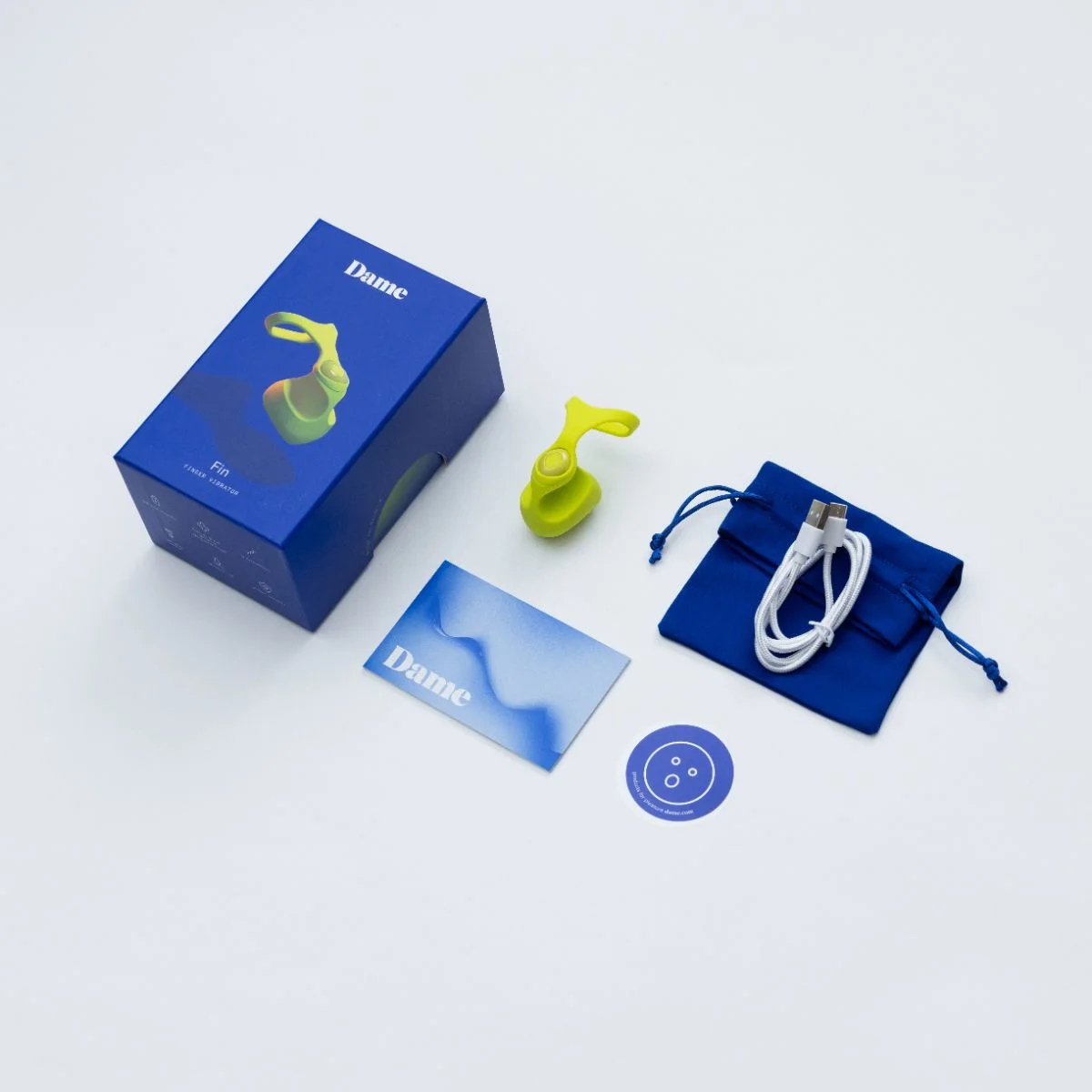 Dame - Fin Finger Vibrator Citrus