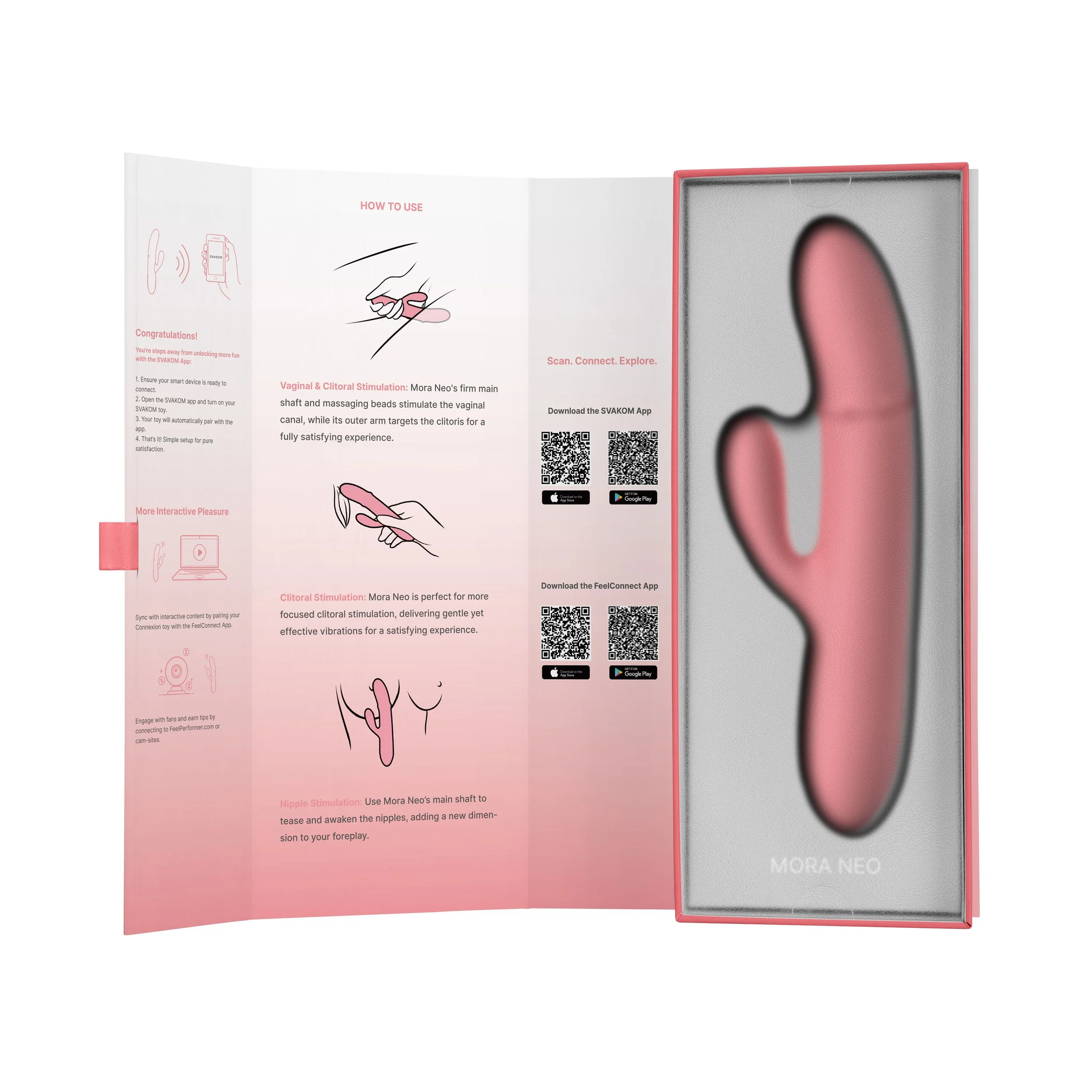 SVAKOM - Mora Neo Interactieve Stotende Vibrator - Peach