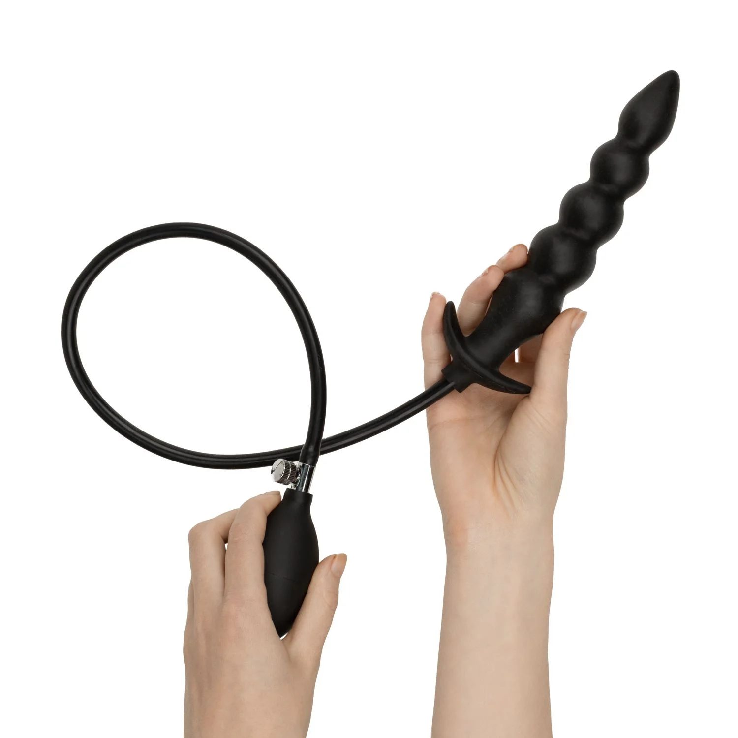 Anal Collection - Opblaasbare Dildo met Pomp 20 cm - Zwart