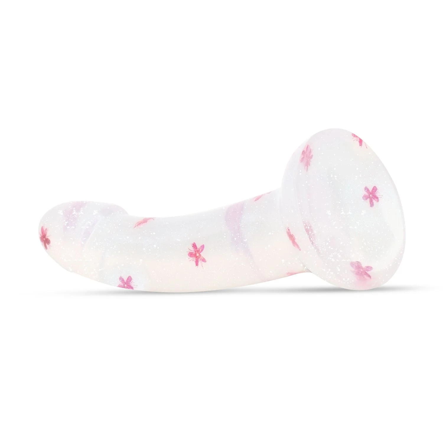 Dildo Collection Flower Power Dildo – Roze Glitterdesign 15 cm