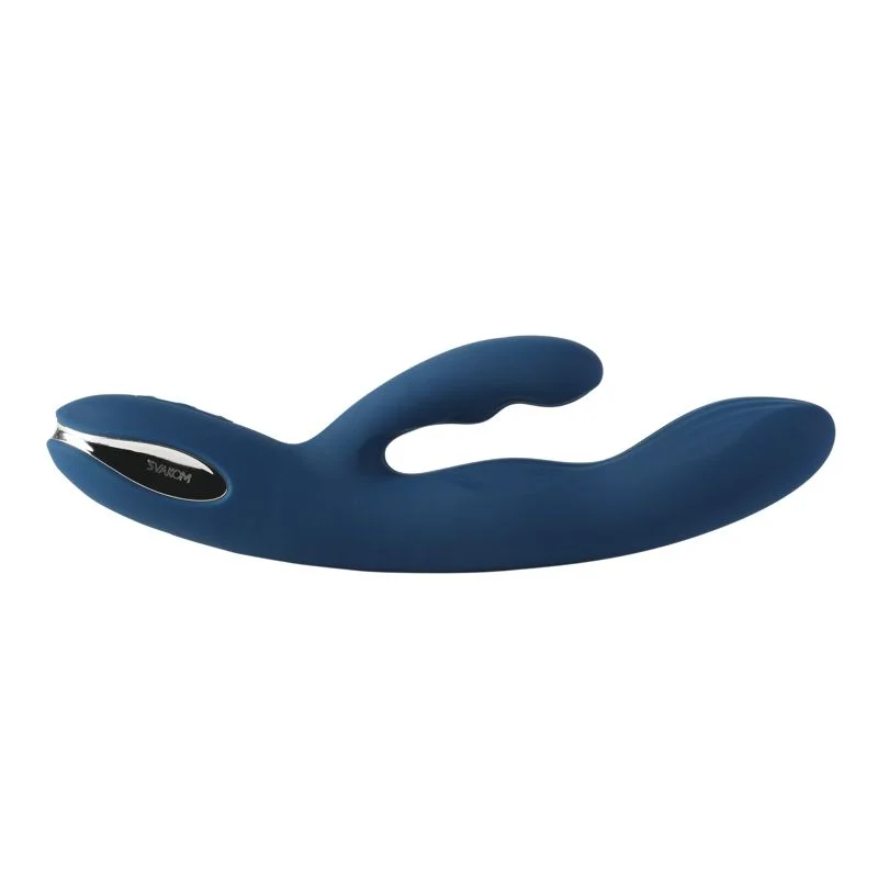 Svakom - Aylin Krachtige Pulserende Vibrator met Twee Koppen - Donkerblauw