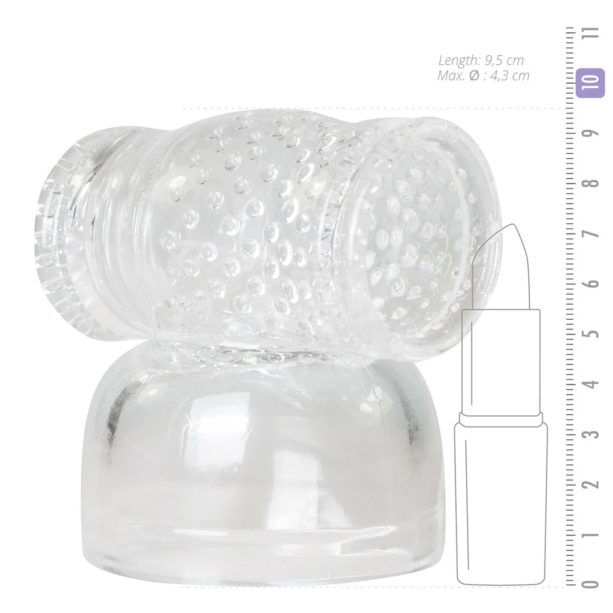 Wand Collection – Opzetstuk Met Masturbator - Clear