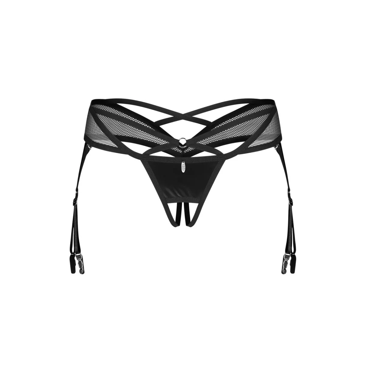 Obsessive – Dominna Crotchless Thong – Black