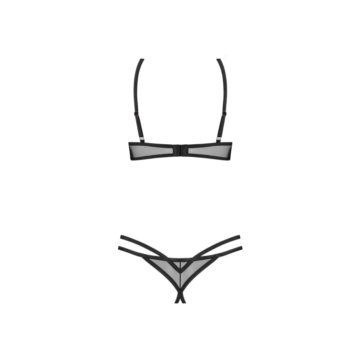 Obsessive – Euridia 2-delige Crotchless Set – Zwart