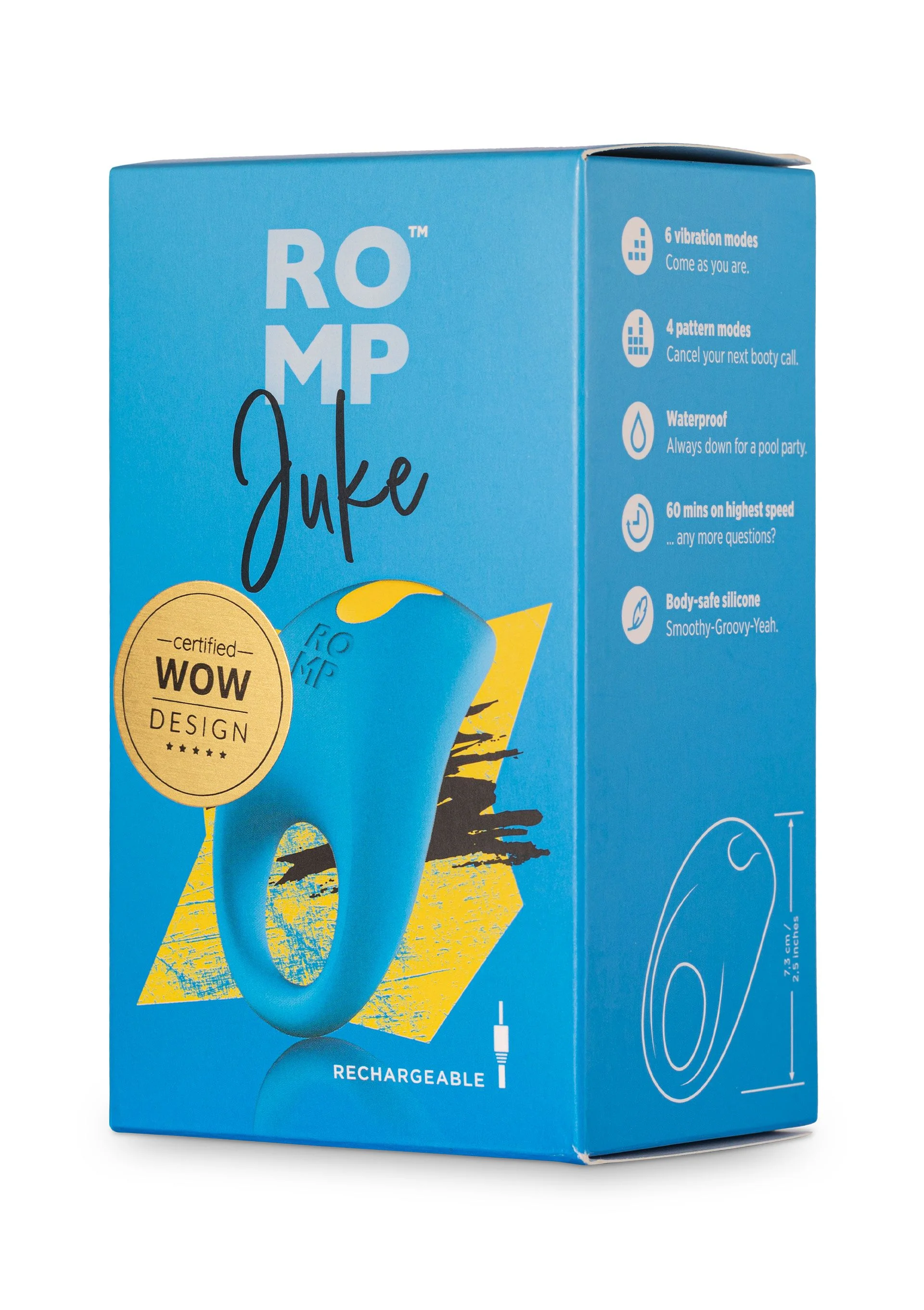 ROMP – Juke Vibrerende Cockring – Blauw