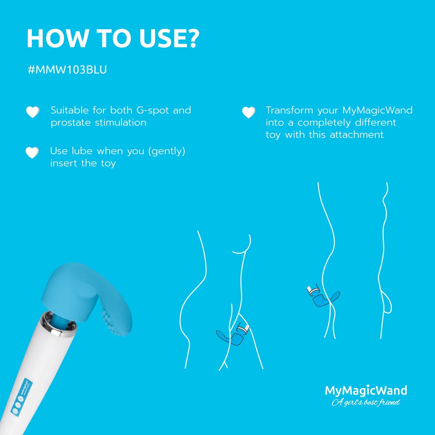 MyMagicWand G-Spot/Prostaat Opzetstuk - Blauw