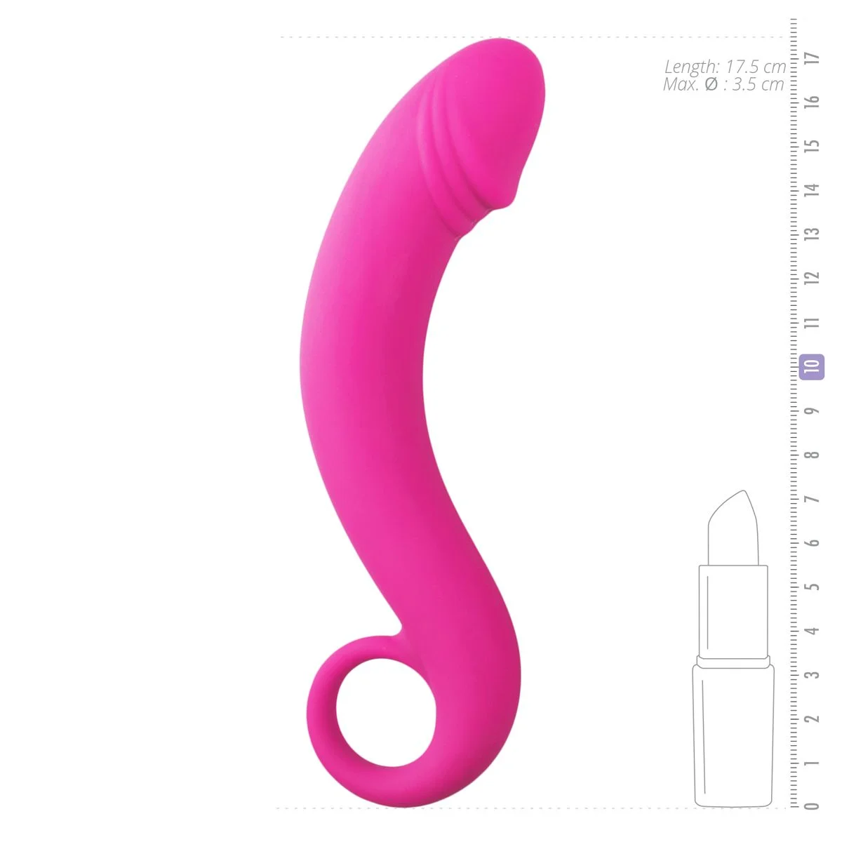 Siliconen prostaat dildo - roze