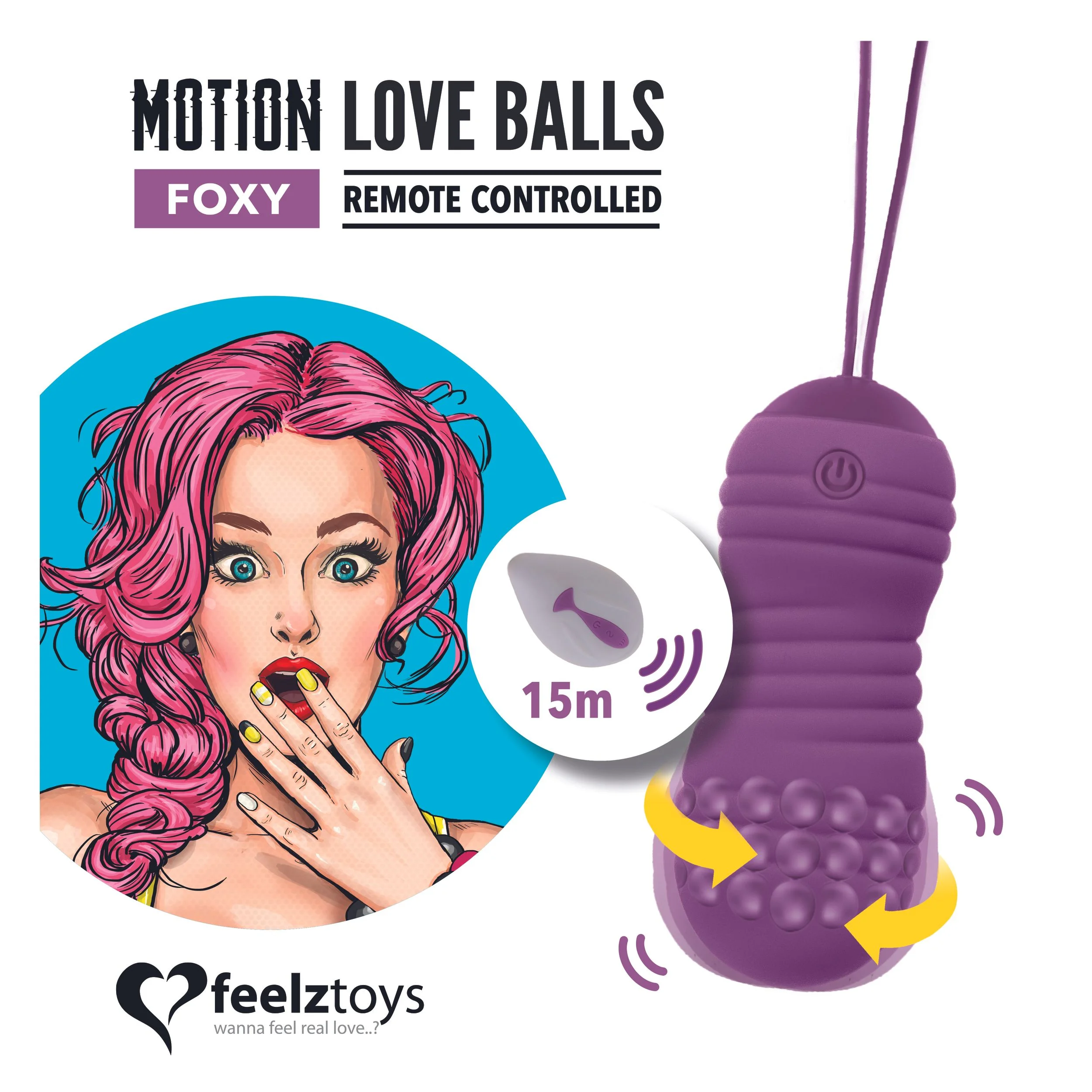 FeelzToys – Foxy Motion Love Balls – Remote Controlled