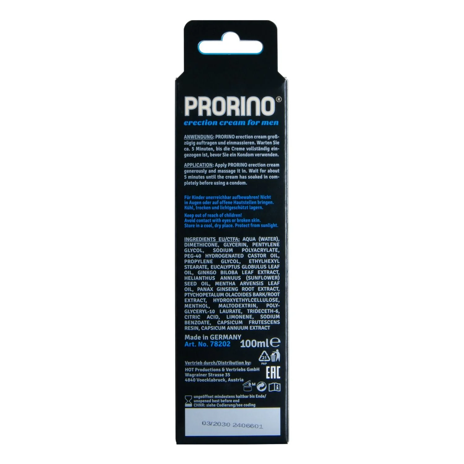 Erectie Crème - 100 ml
