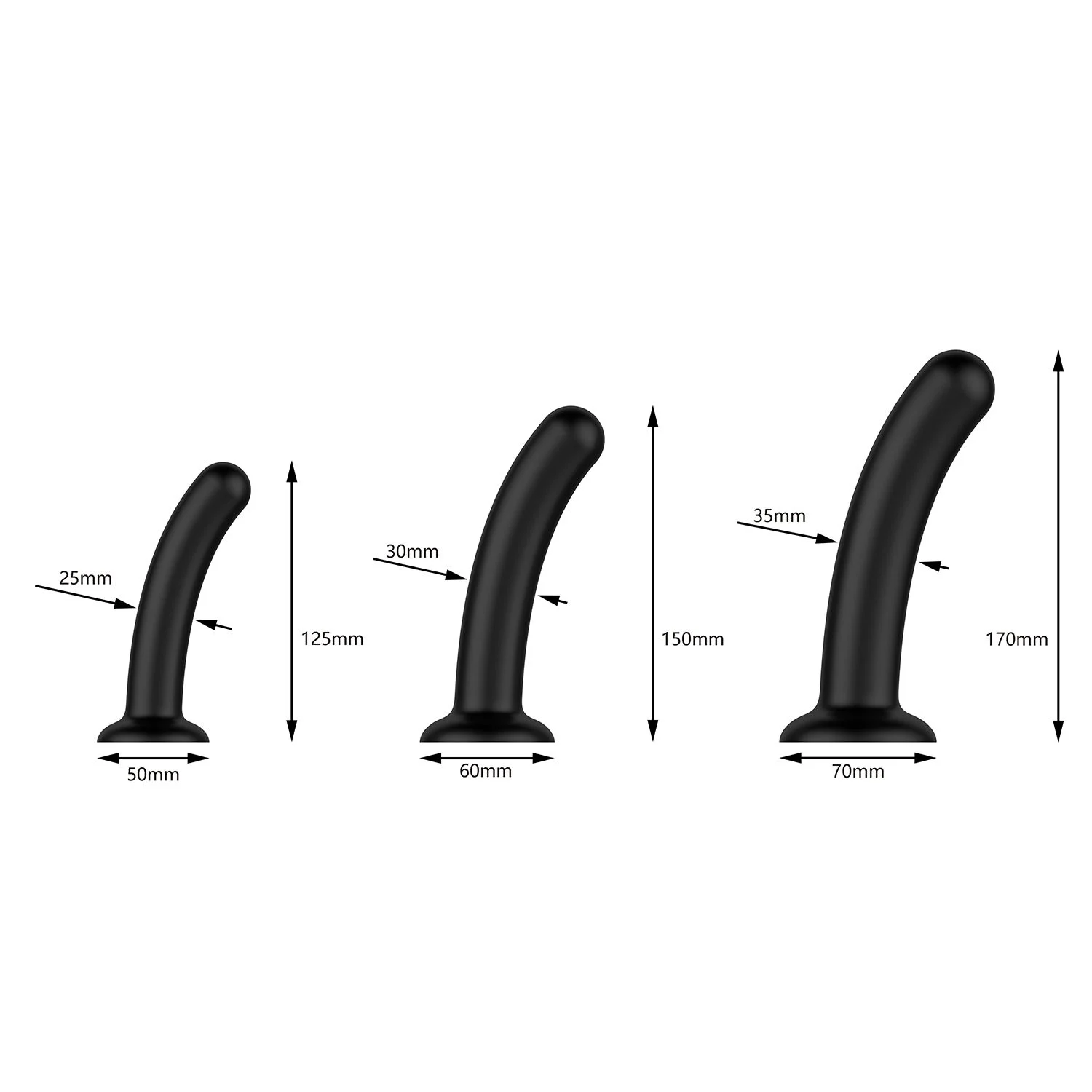 Nexus - Dilator Set Siliconen Anaal Dildos - Zwart