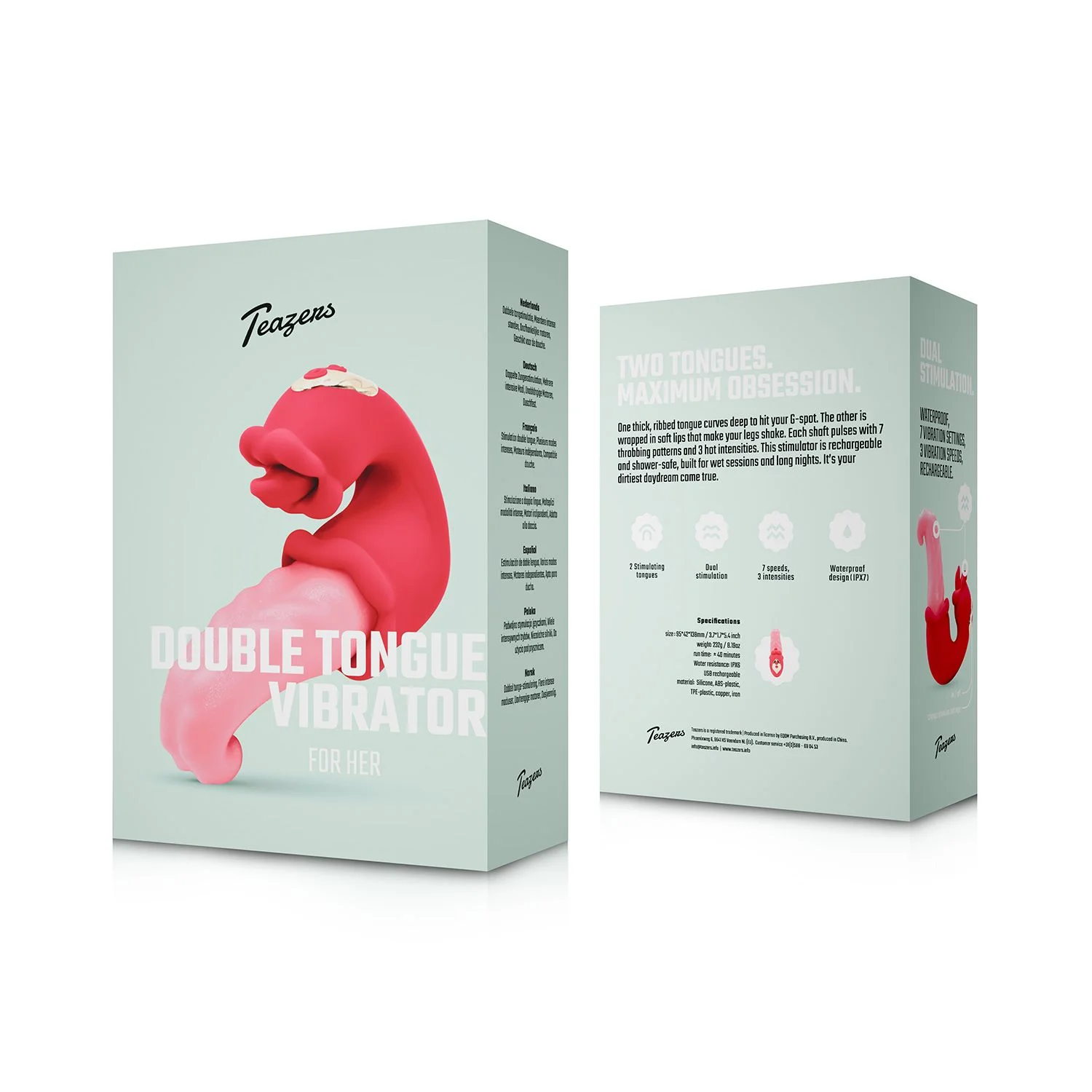 Teazers – Double Tongue Vibrator – Roze