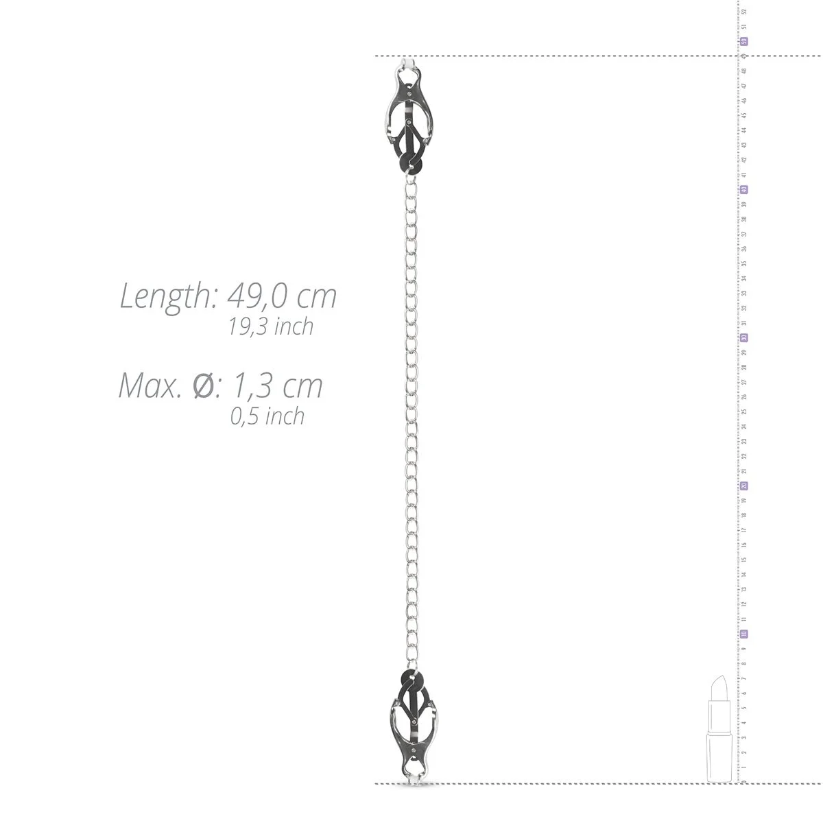 Fetish - Vlinder Tepelklemmen Met Ketting