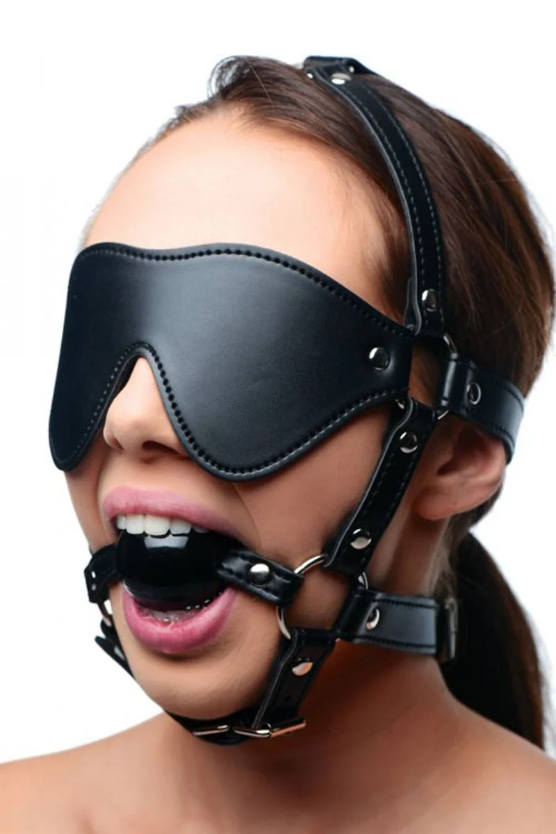 STRICT - Kunstleren Masker Met Ball Gag