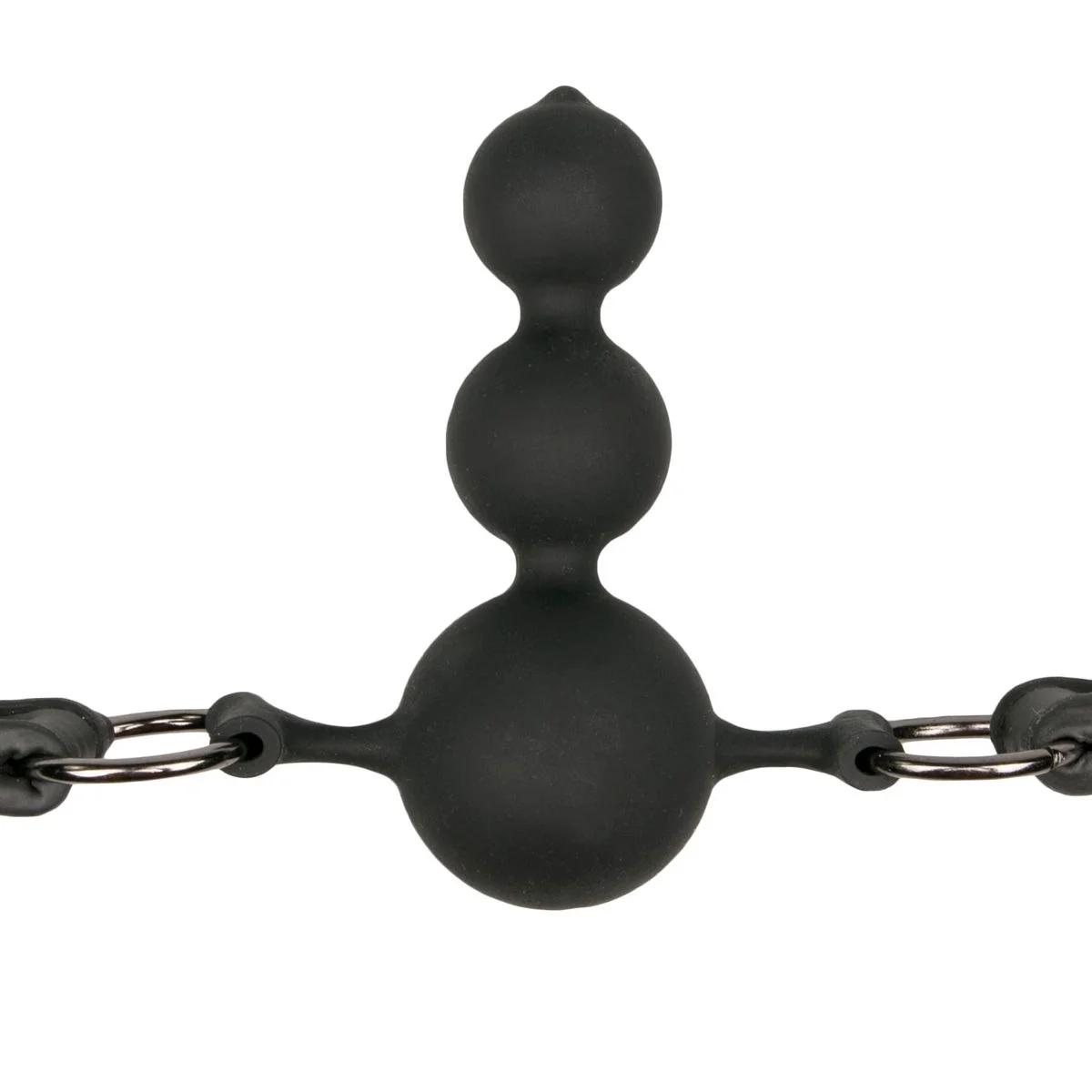 Fetish - Balknevel met siliconen kralen - Zwart