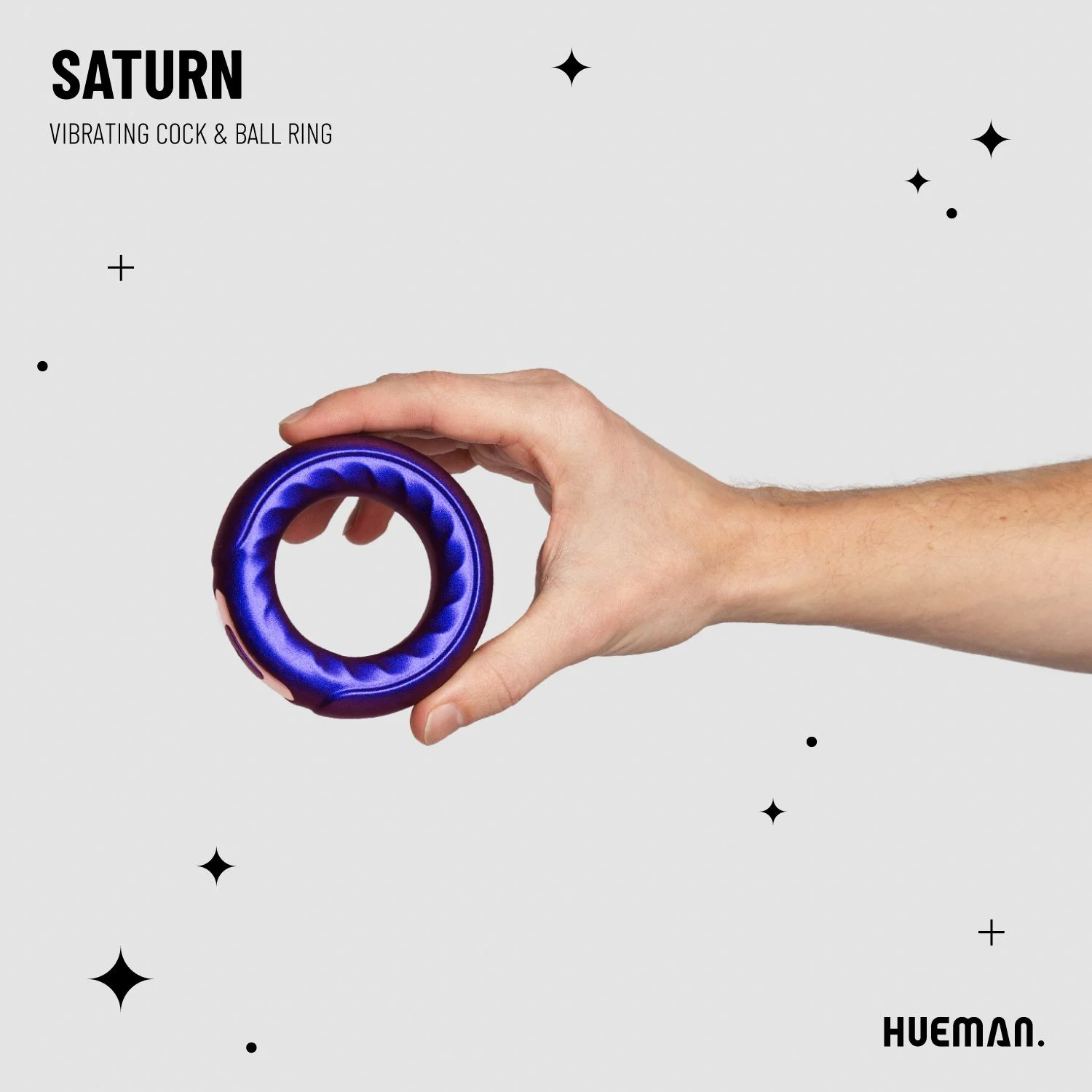 Hueman - Saturn Vibrerende Cock/Ball Ring
