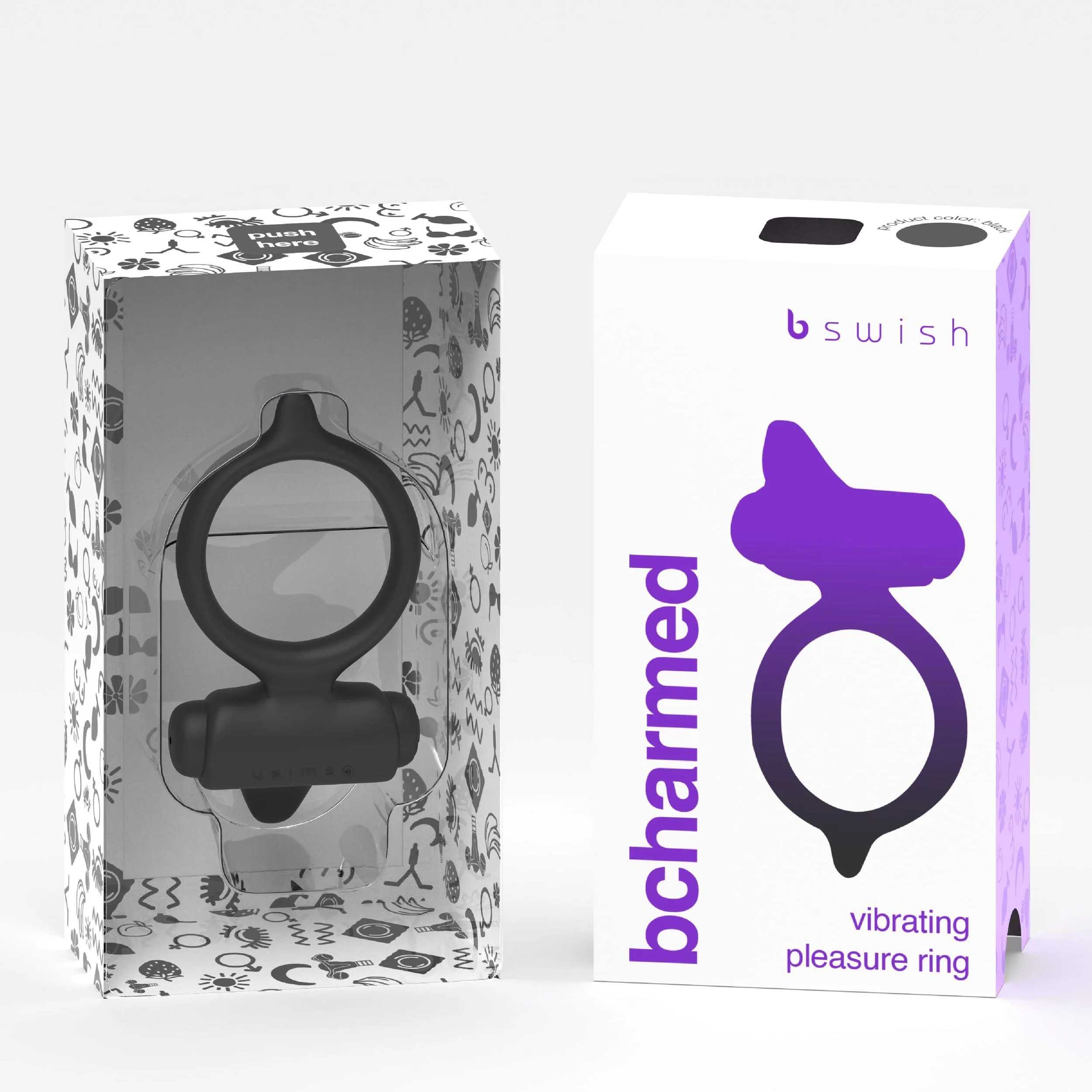 B Swish - Bcharmed Basic Cock Ring - Zwart