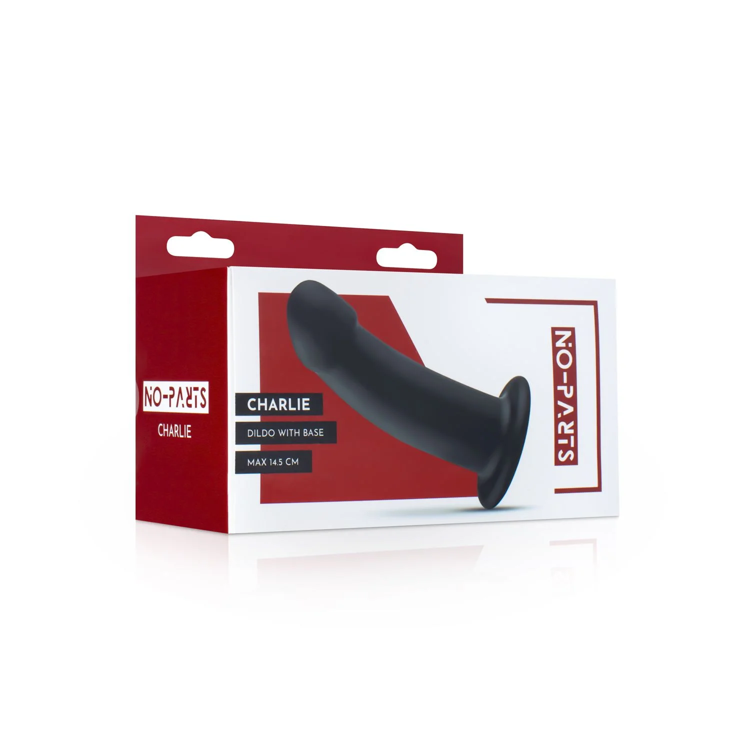 No-Parts - Charlie Dildo 14.5 cm - Zwart