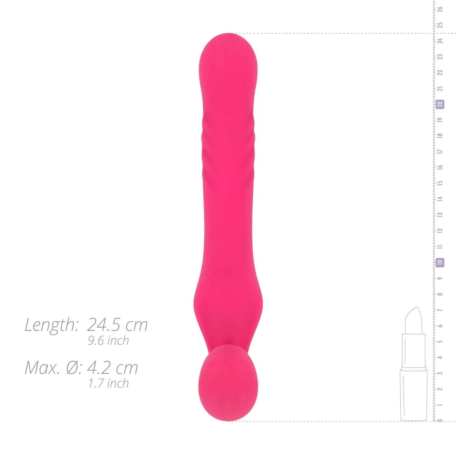 Teazers Strapless Strap On Vibrator - Roze