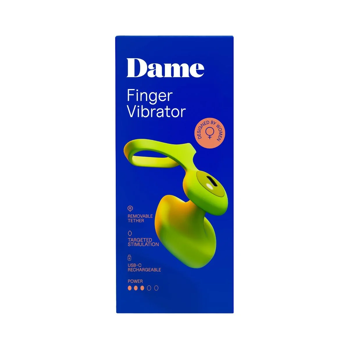 Dame - Fin 2.0 Vinger Vibrator - Citrus