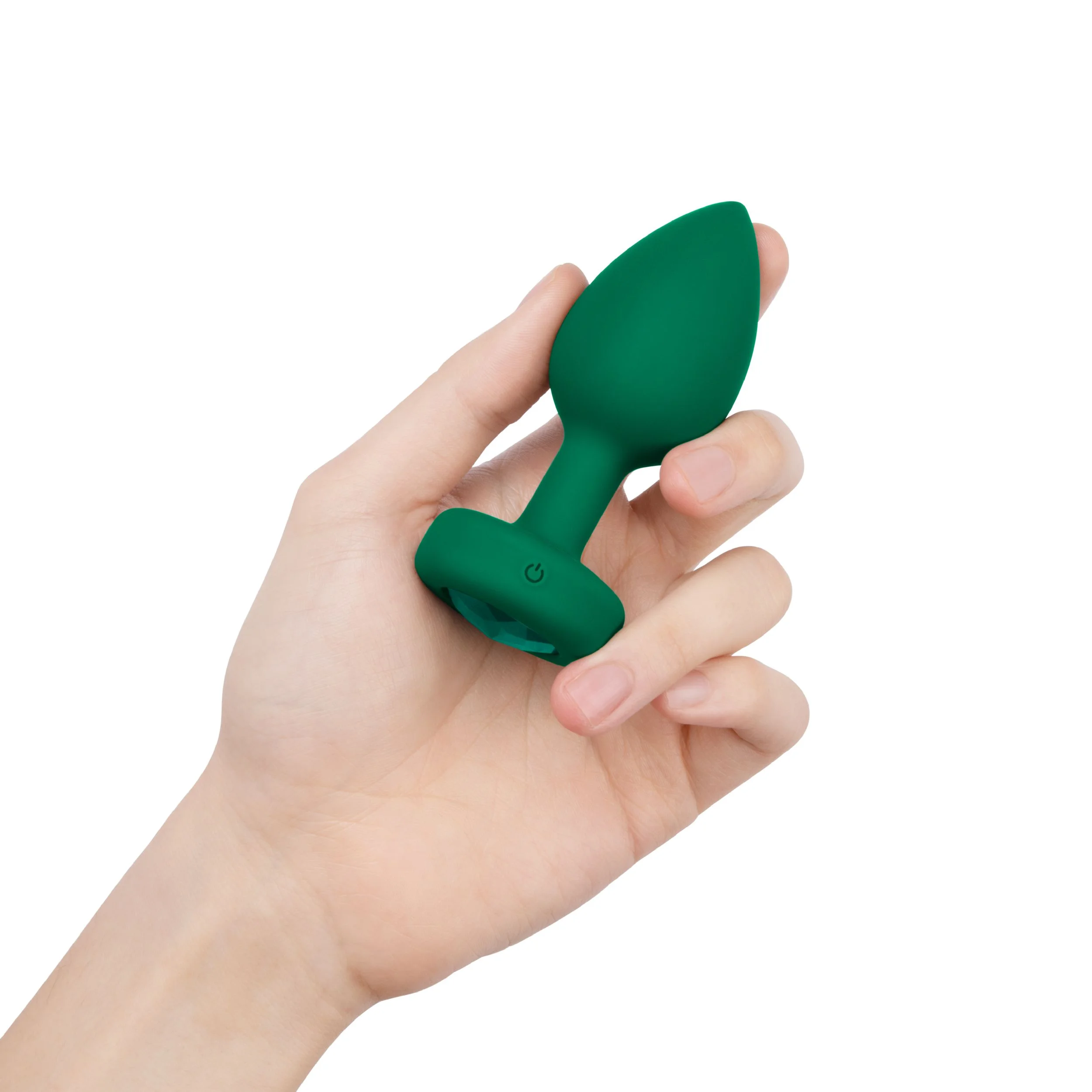 B-Vibe - Vibrerende Juwelen Plug M/L Groen