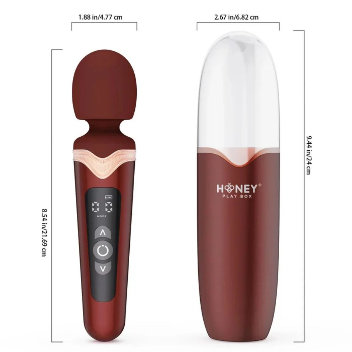 HoneyPlayBox – Stormi Heating Wand Vibrator – Rood
