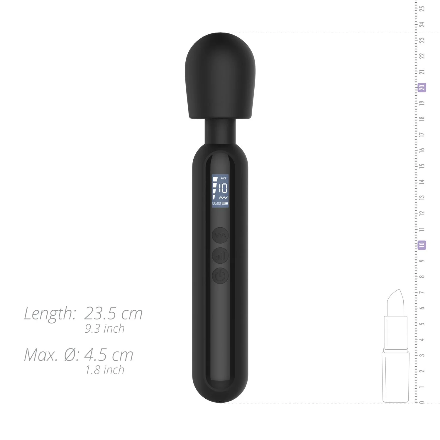 BLAQ - Digitale Wand Vibrator - Zwart