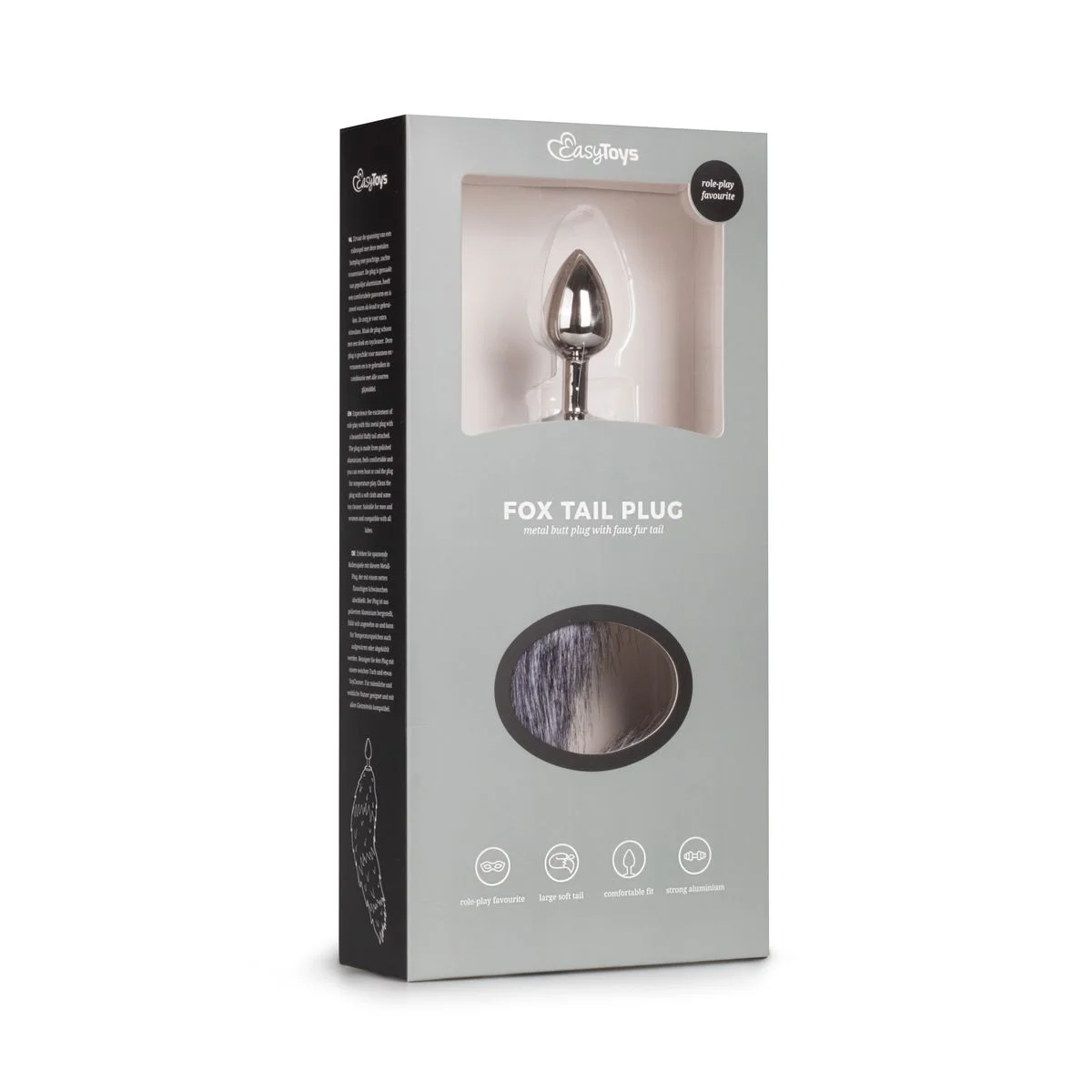 Fetish - Vossenstaart buttplug - Zilver