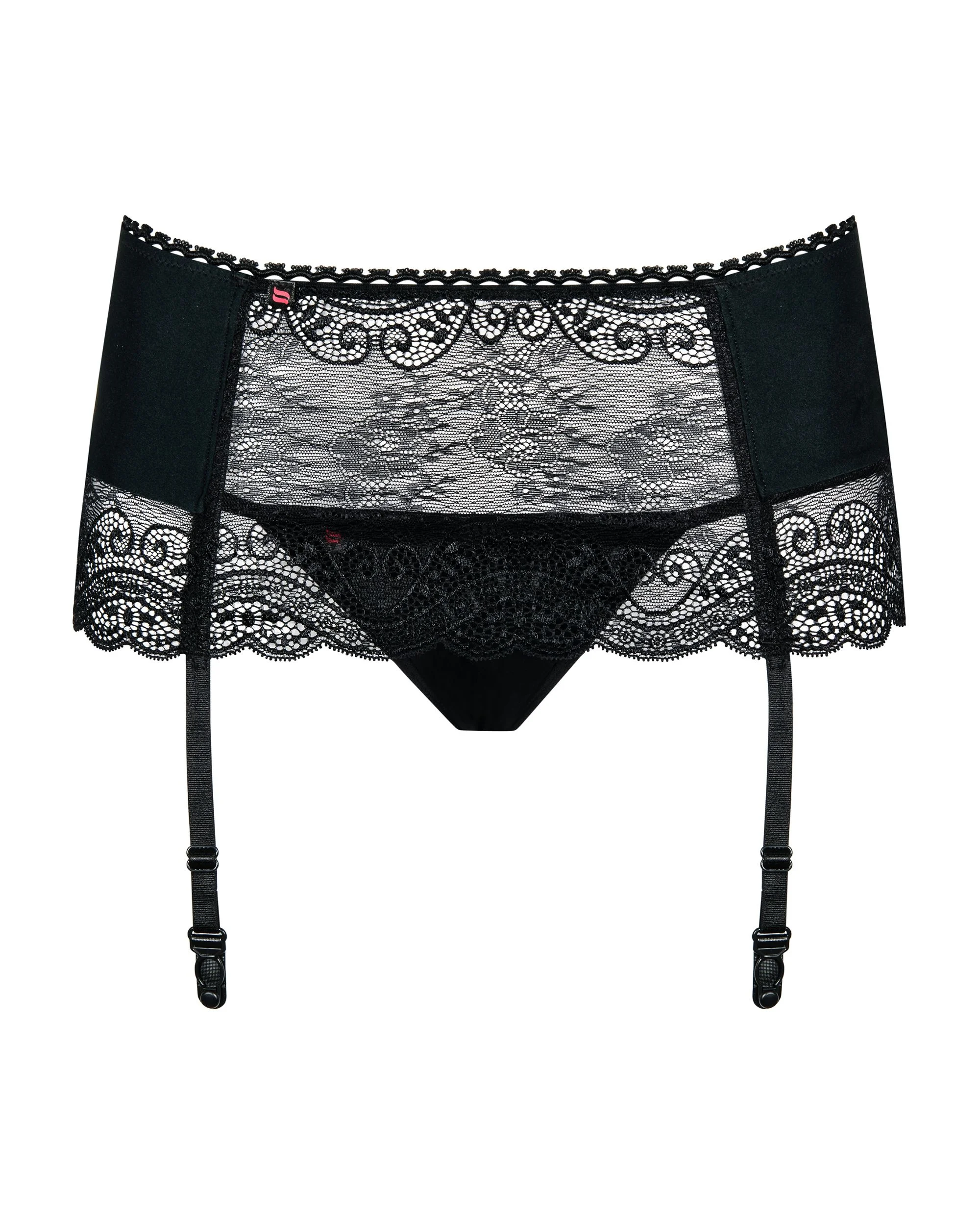 Miamor Jarretel Gordel Met String - Zwart