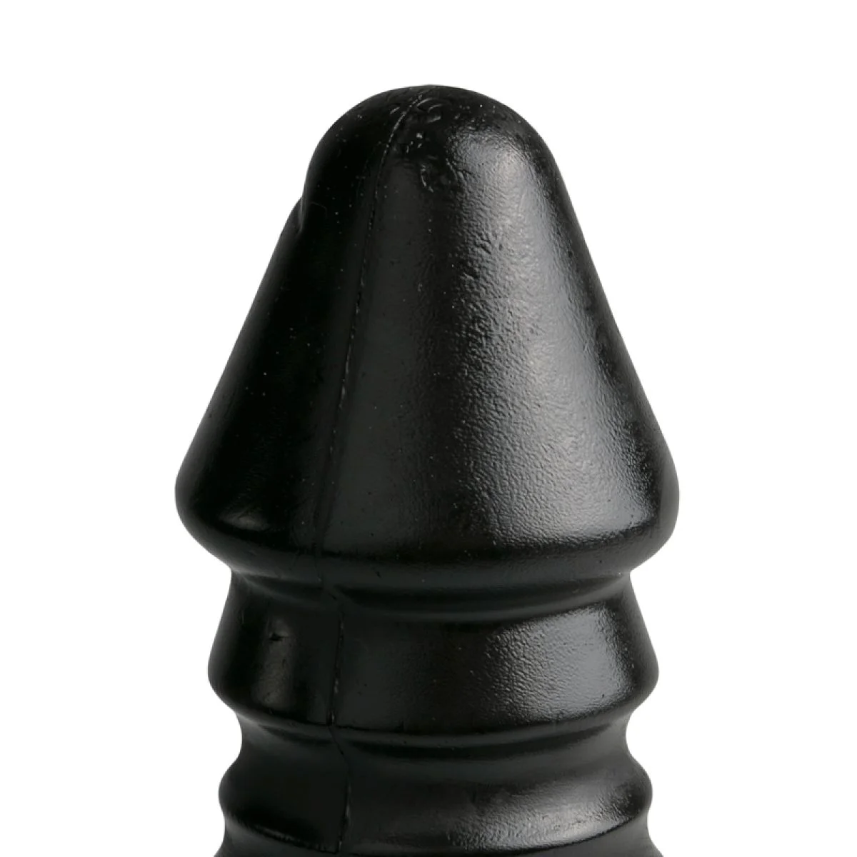 All Black - Grote Dildo Met Geribbelde Schacht - Zwart