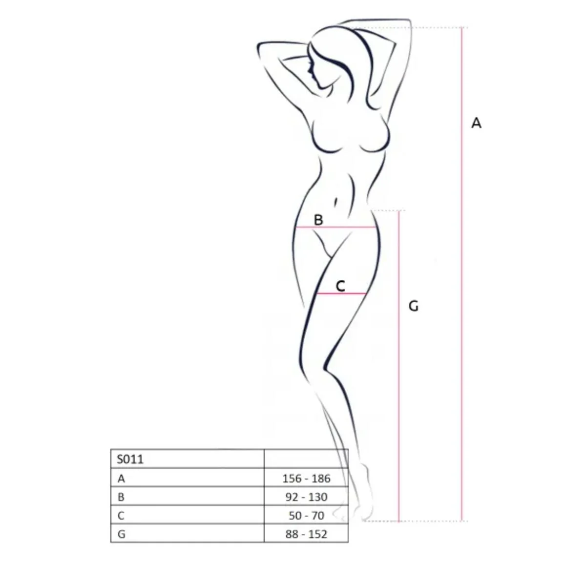 Passion - S011 Strip Pants - Wit