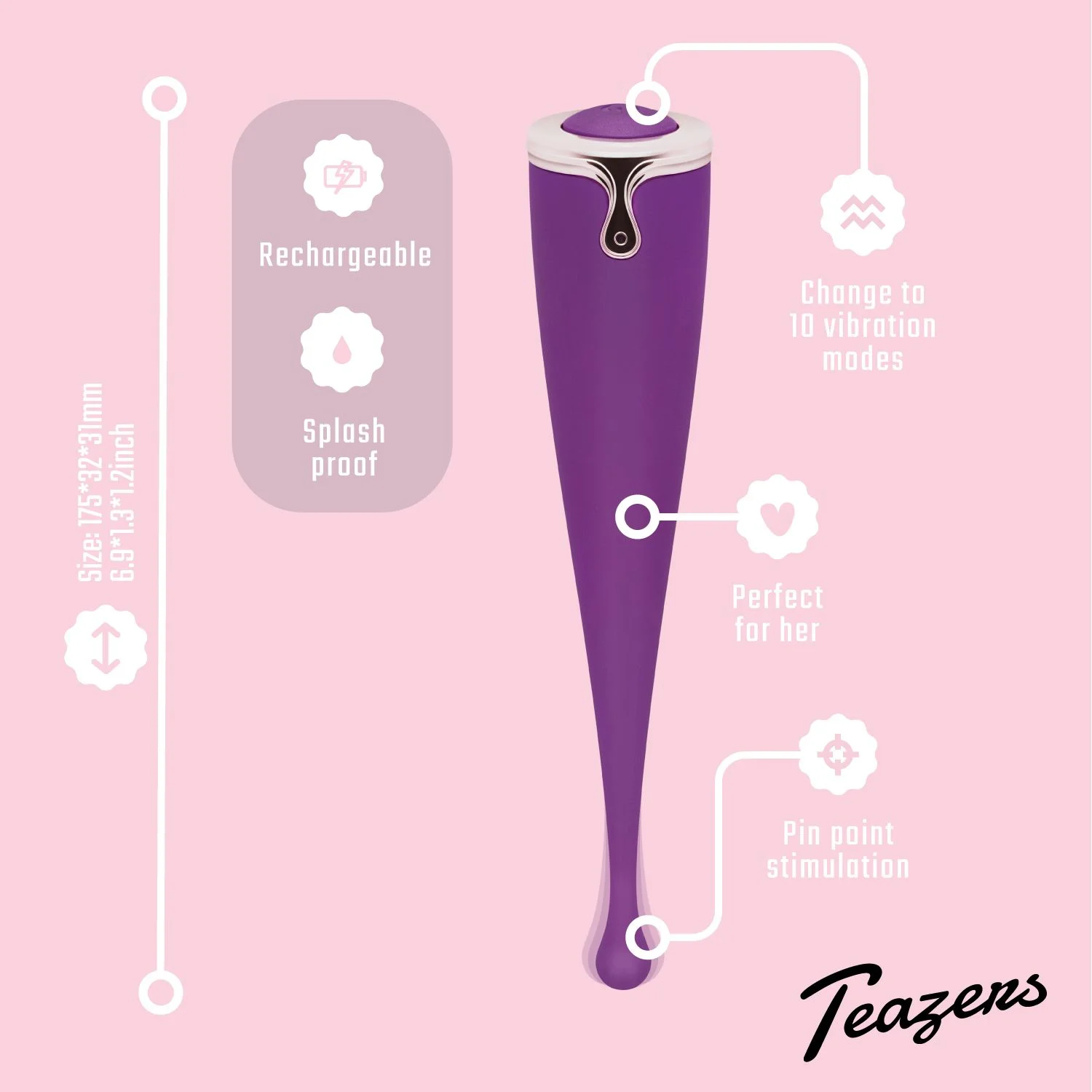 Teazers – Pointer Vibe Clitoris Vibrator – Paars