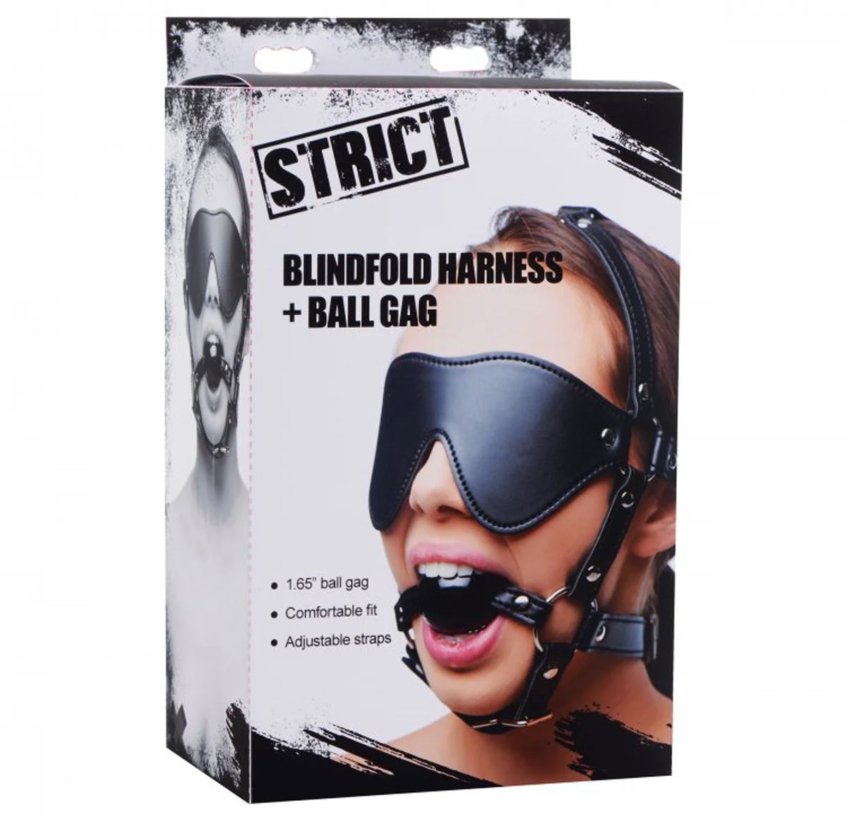 STRICT - Kunstleren Masker Met Ball Gag